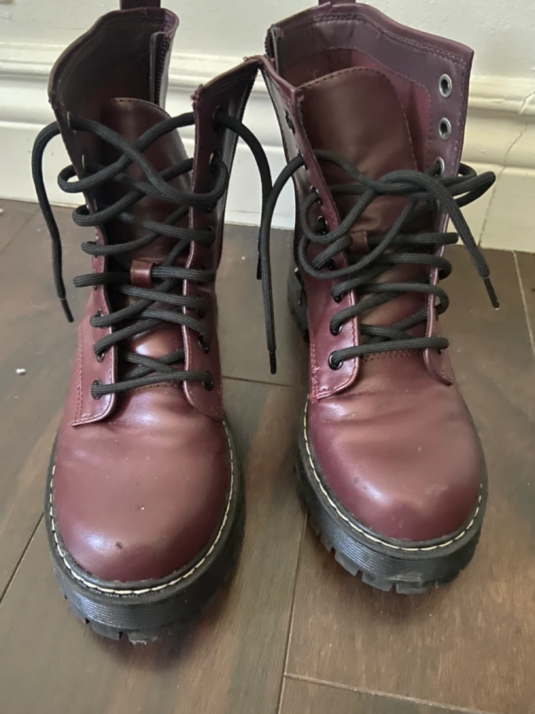 Time and Tru Memory Foam Combat Boots - Size 6 - photo 2