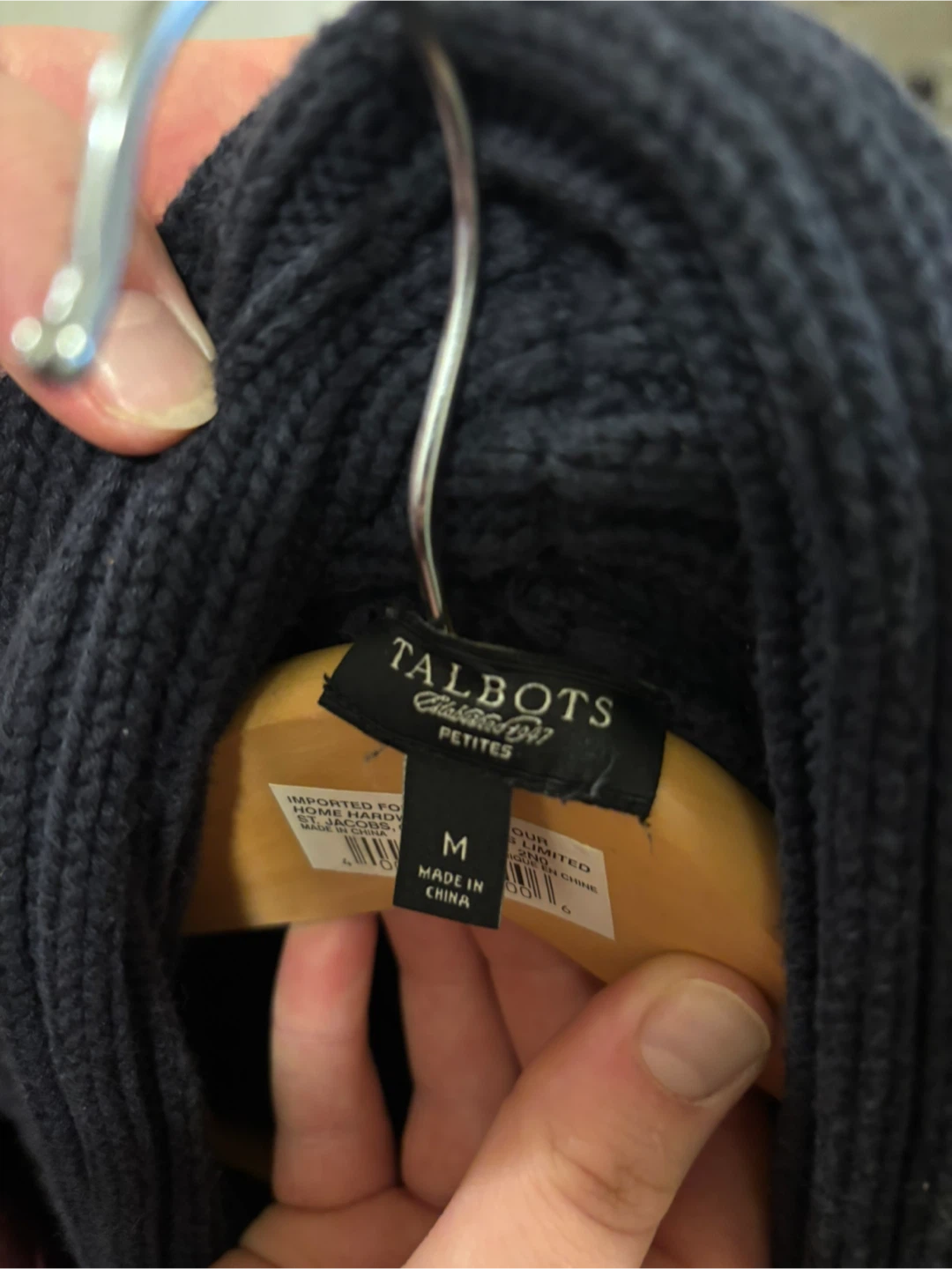 Talbots Petite Shawl Collar Cardigan Navy Blue - photo 3