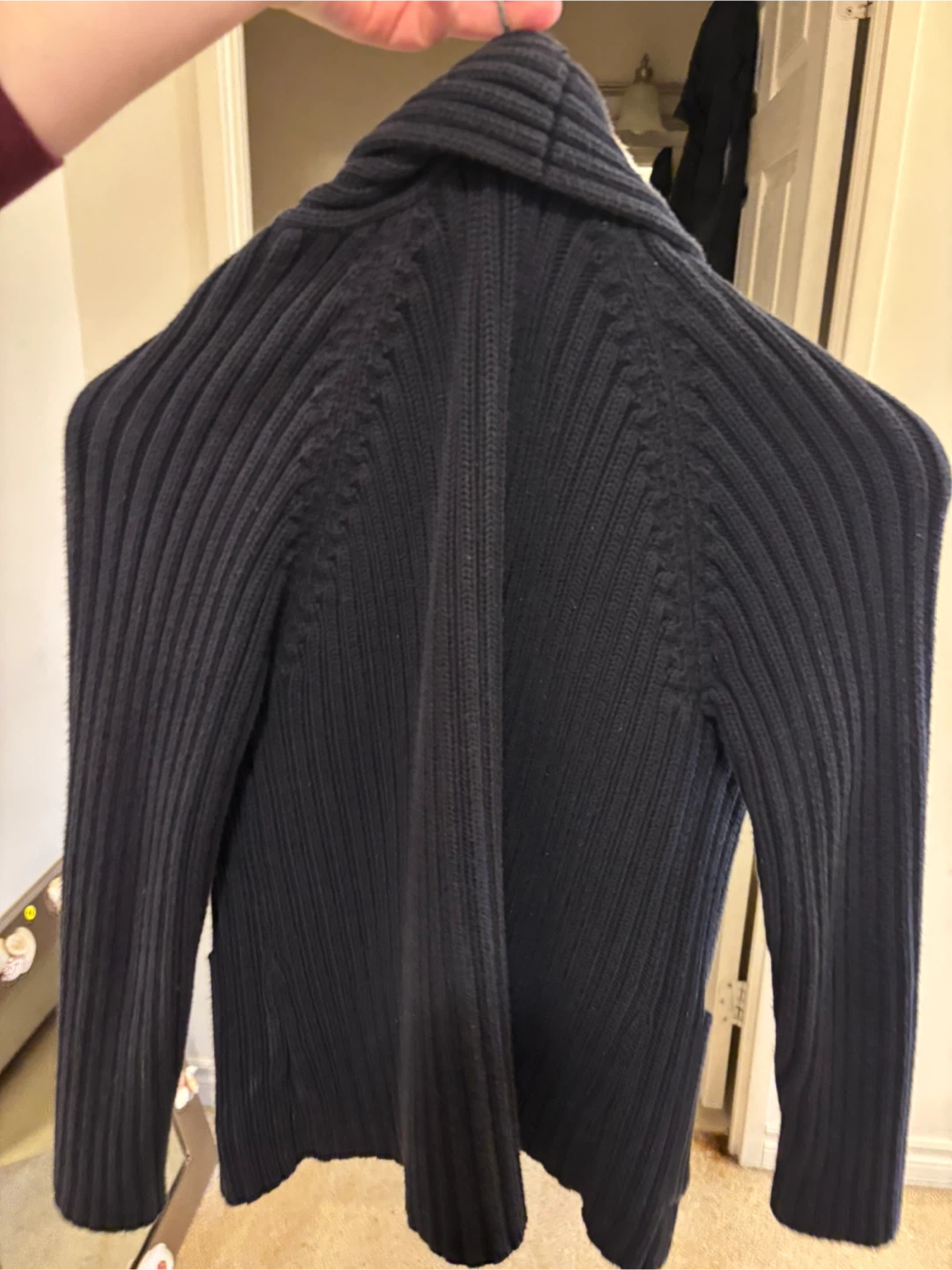 Talbots Petite Shawl Collar Cardigan Navy Blue - photo 2