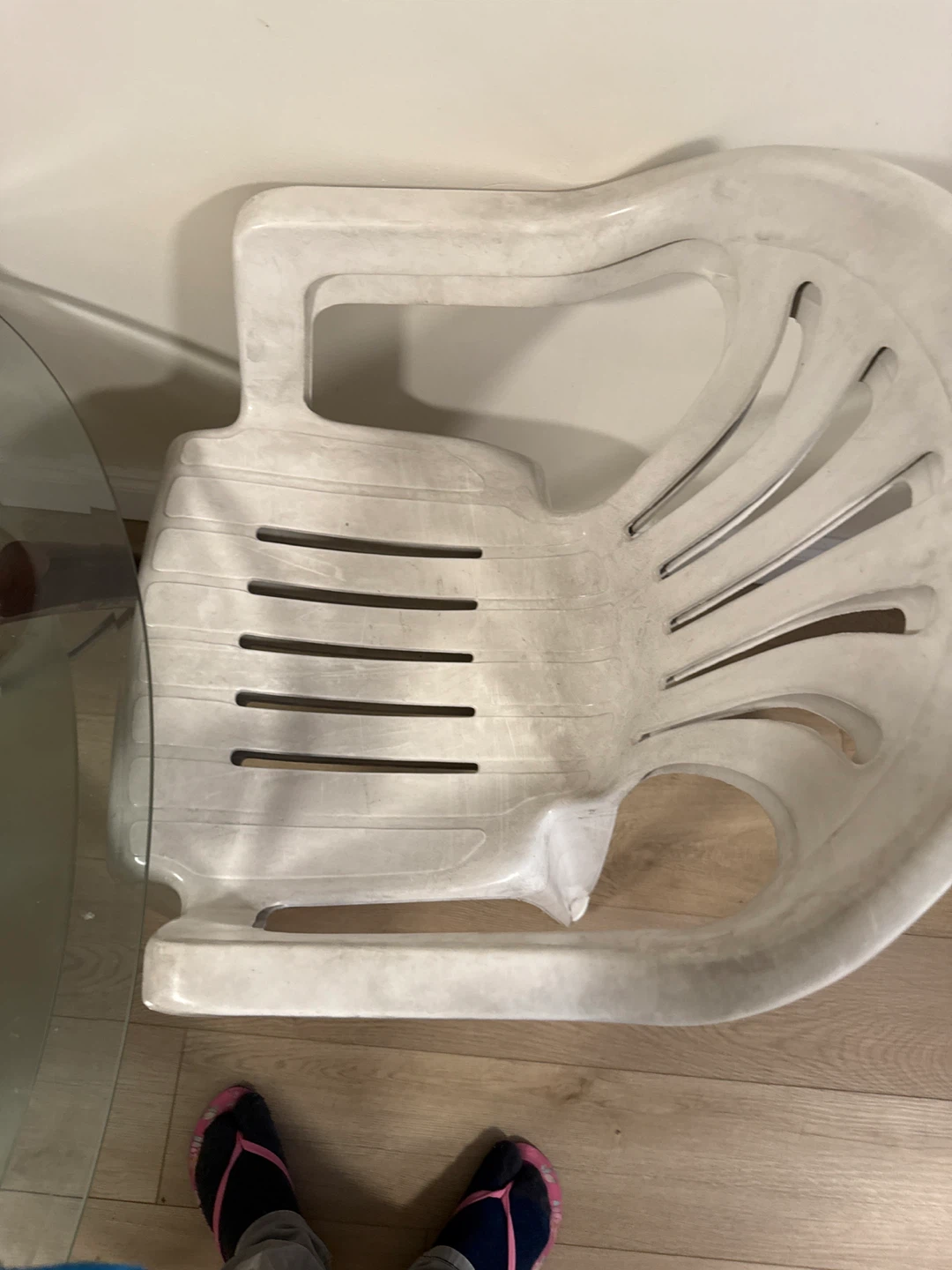 White Plastic Outdoor Chair