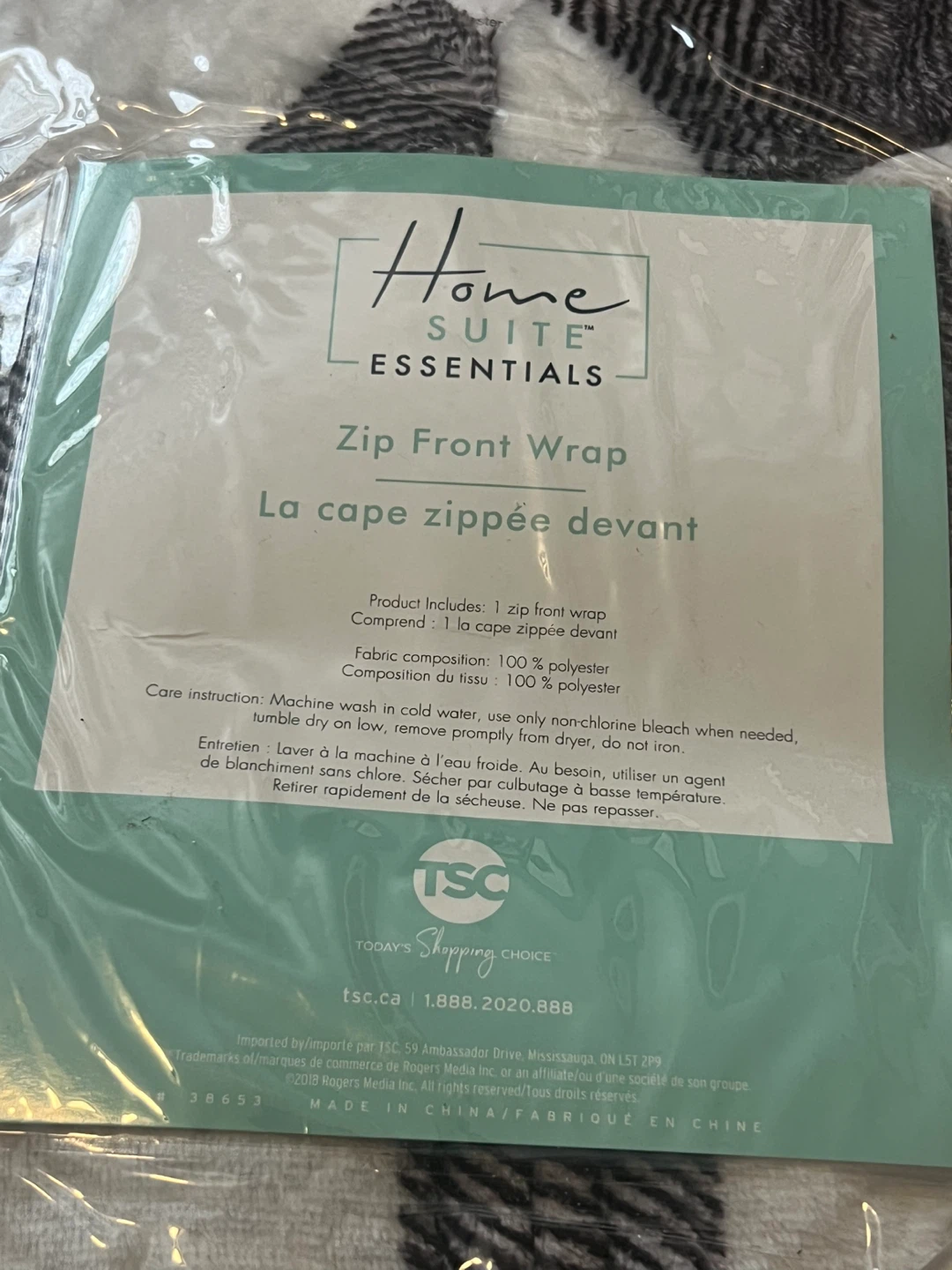 Home Suite Essentials Zip Front Wrap - Plaid - photo 2