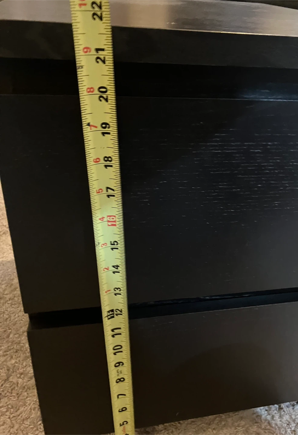 Black 2-Drawer side table - photo 3