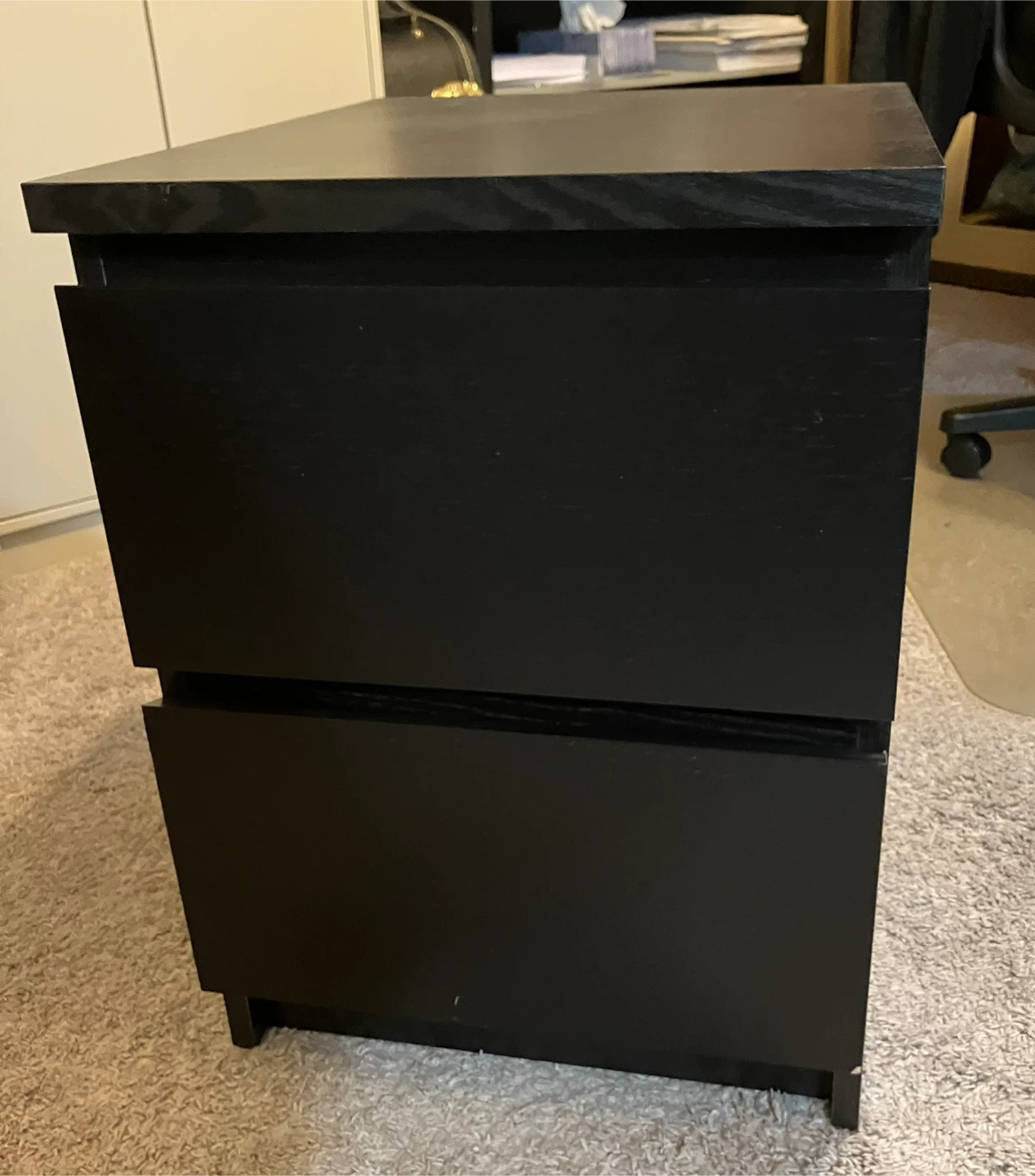 Black 2-Drawer side table - photo 2