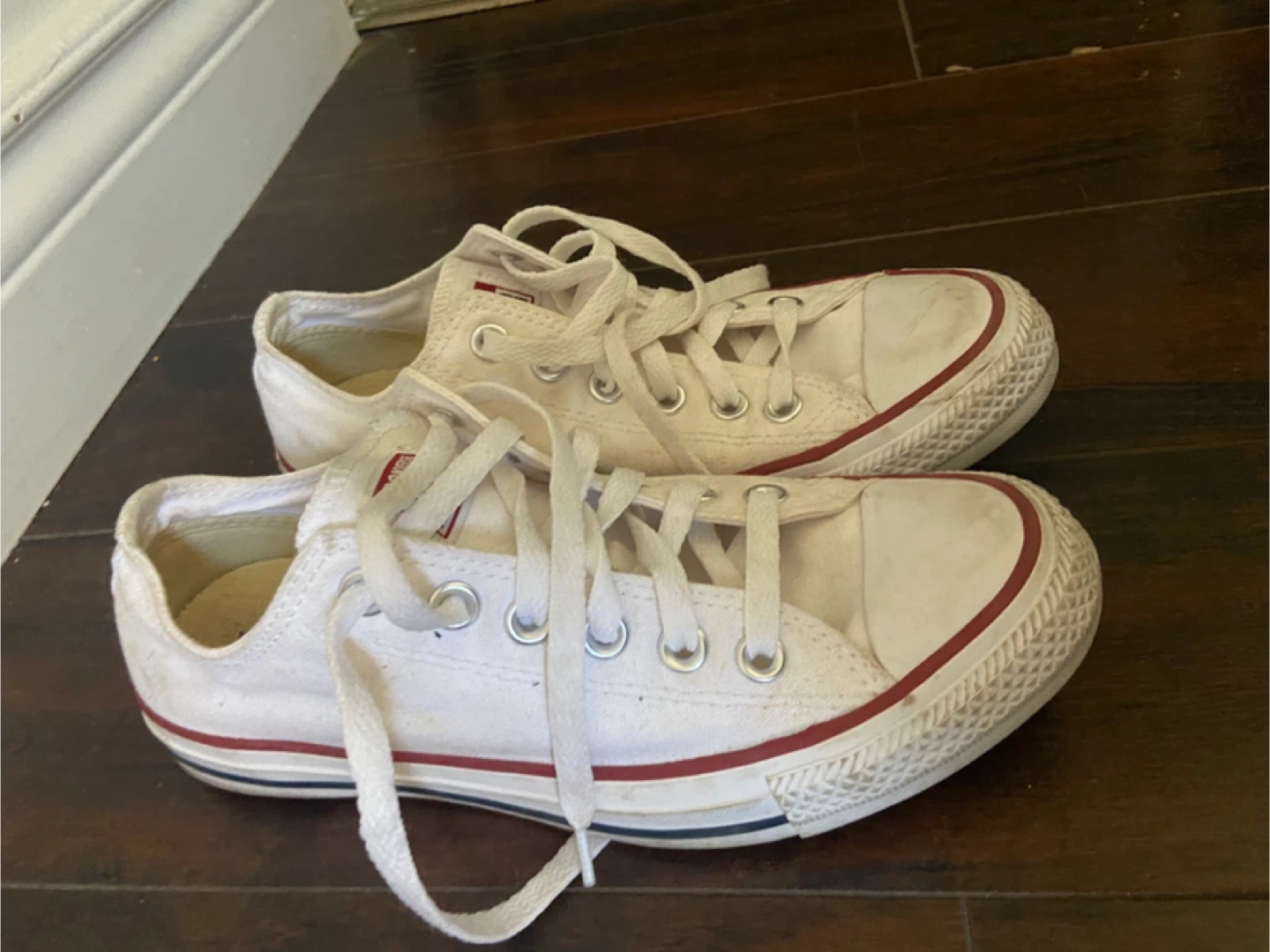 Converse All Star White Canvas Low Top Sneakers