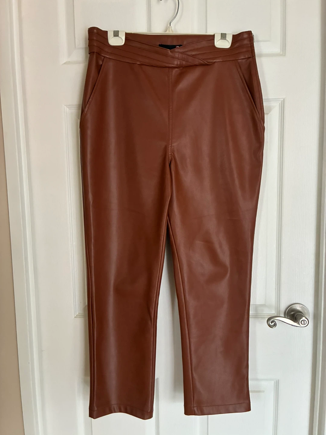 Laura Petites Faux Leather Pants Size 12
