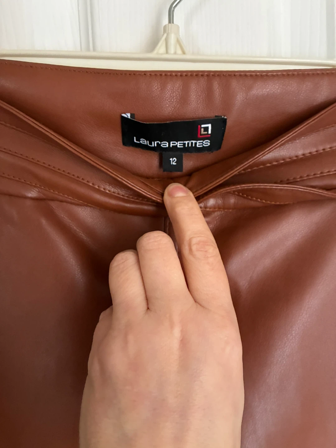 Laura Petites Faux Leather Pants Size 12 - photo 3