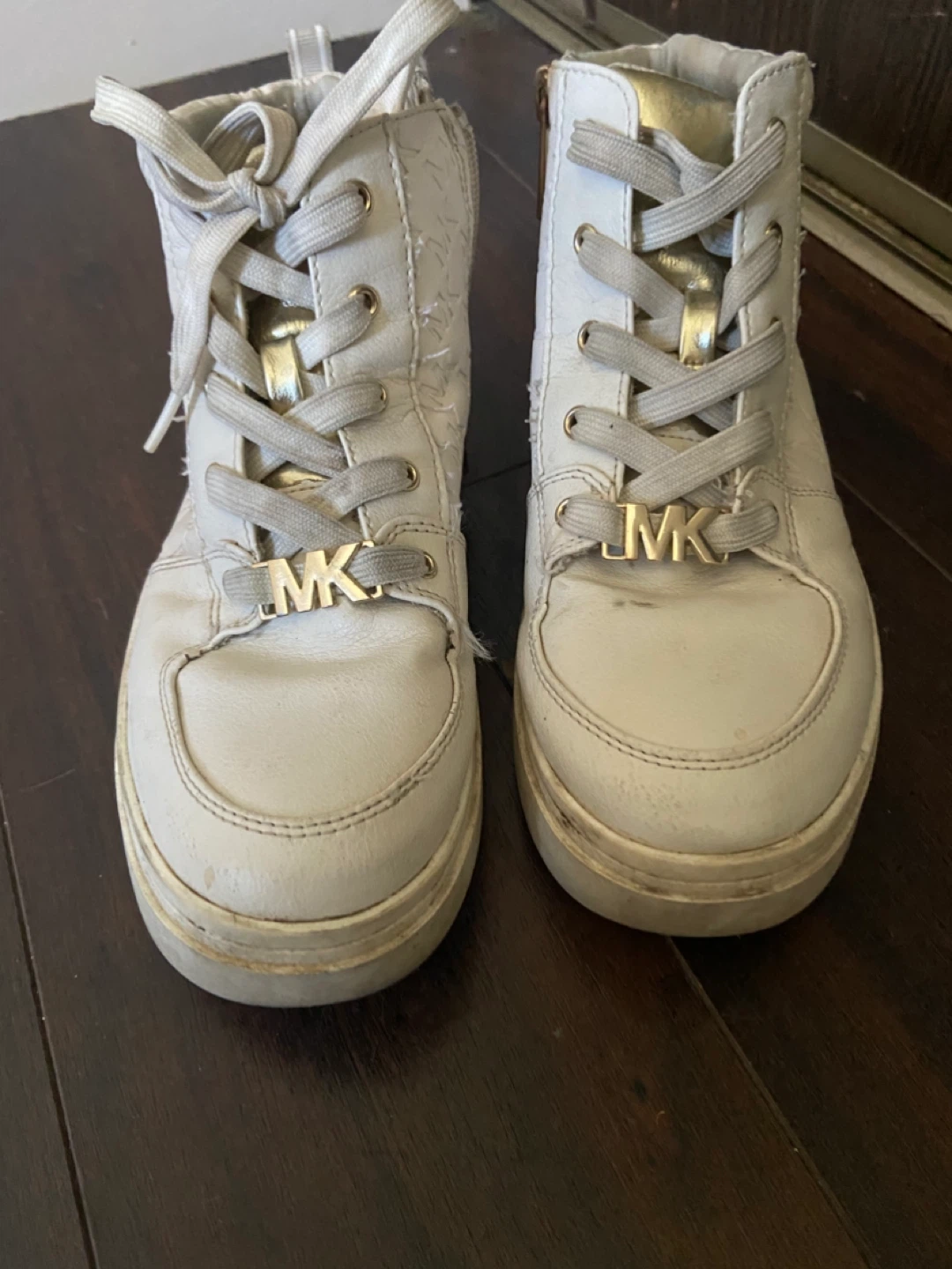 Michael Kors High Top Sneakers White Youth Size 3 - photo 3