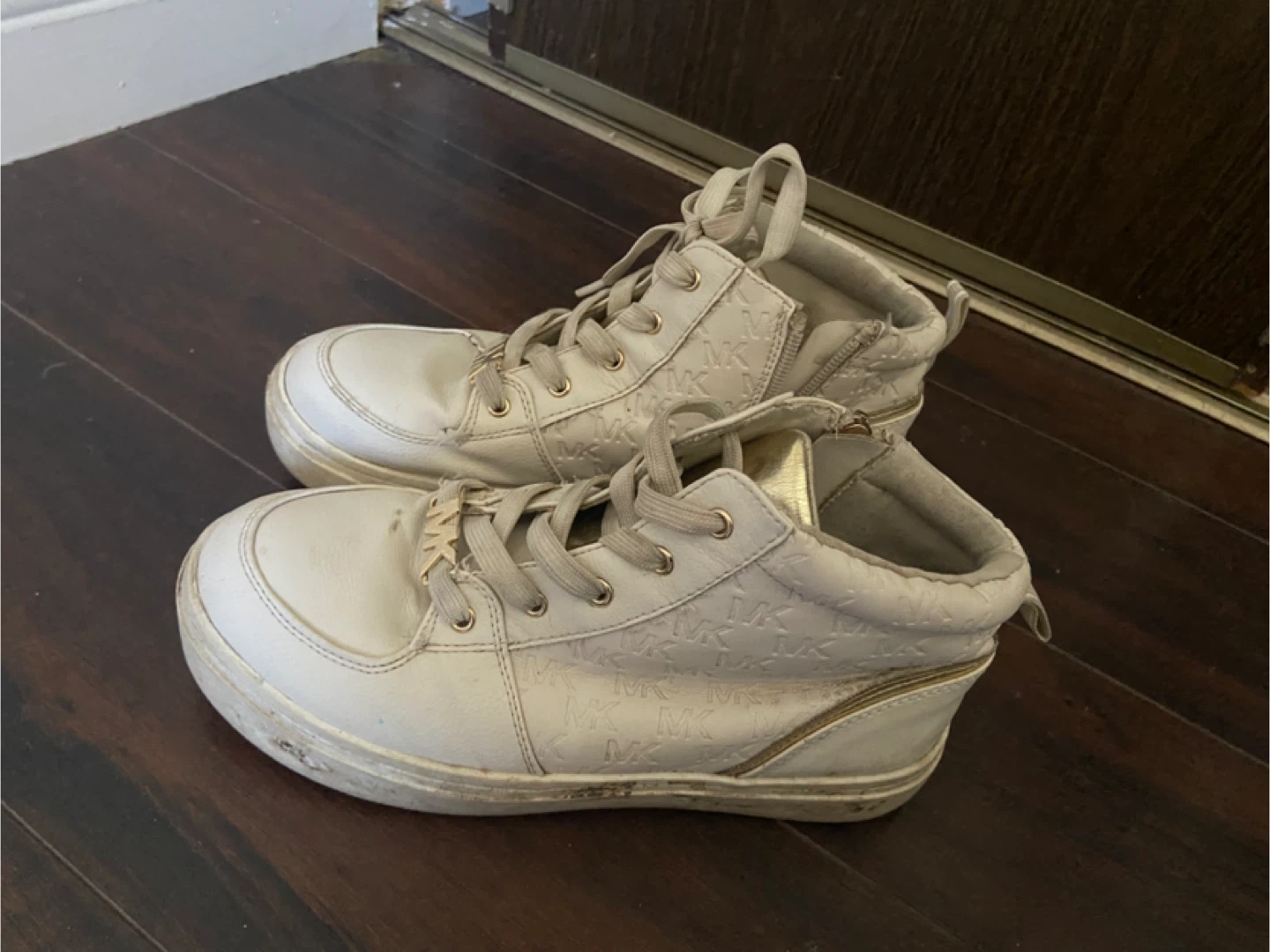 Michael Kors High Top Sneakers White Youth Size 3