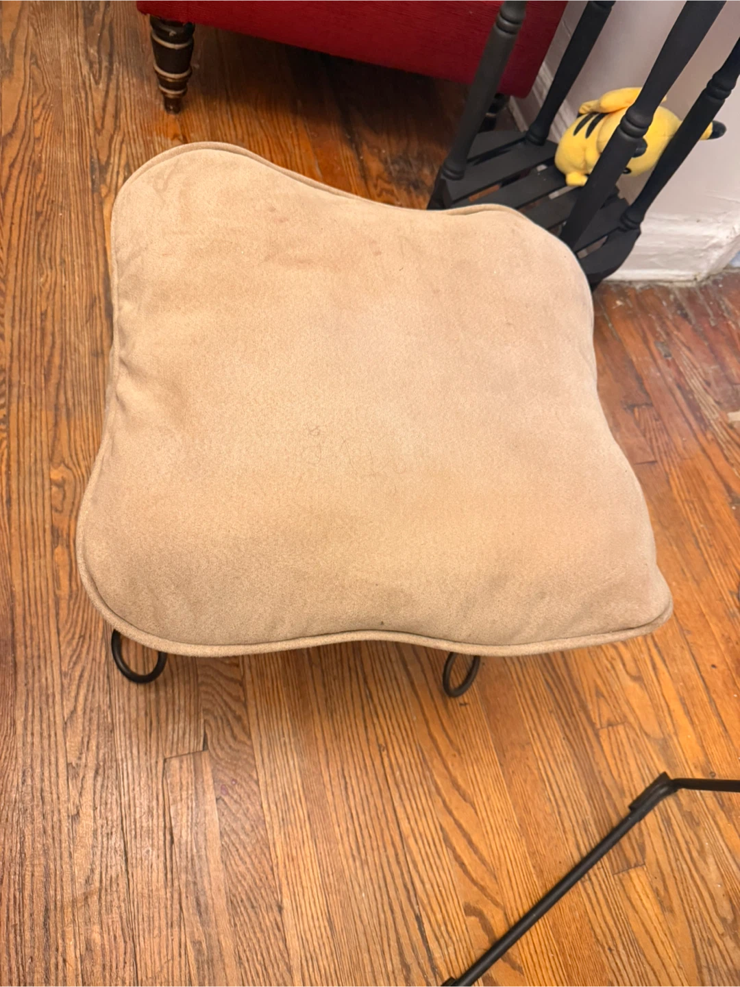 Light Brown Suede Footrest or Ottoman - photo 3
