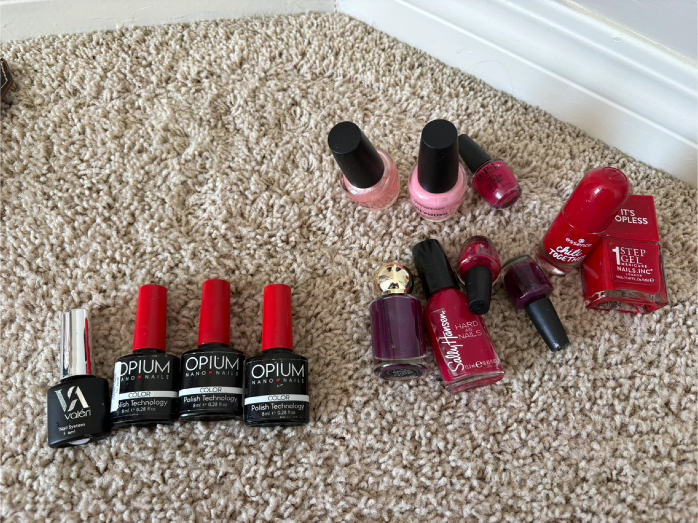 Assorted Nail Polishes - Opium, Essence, Valori