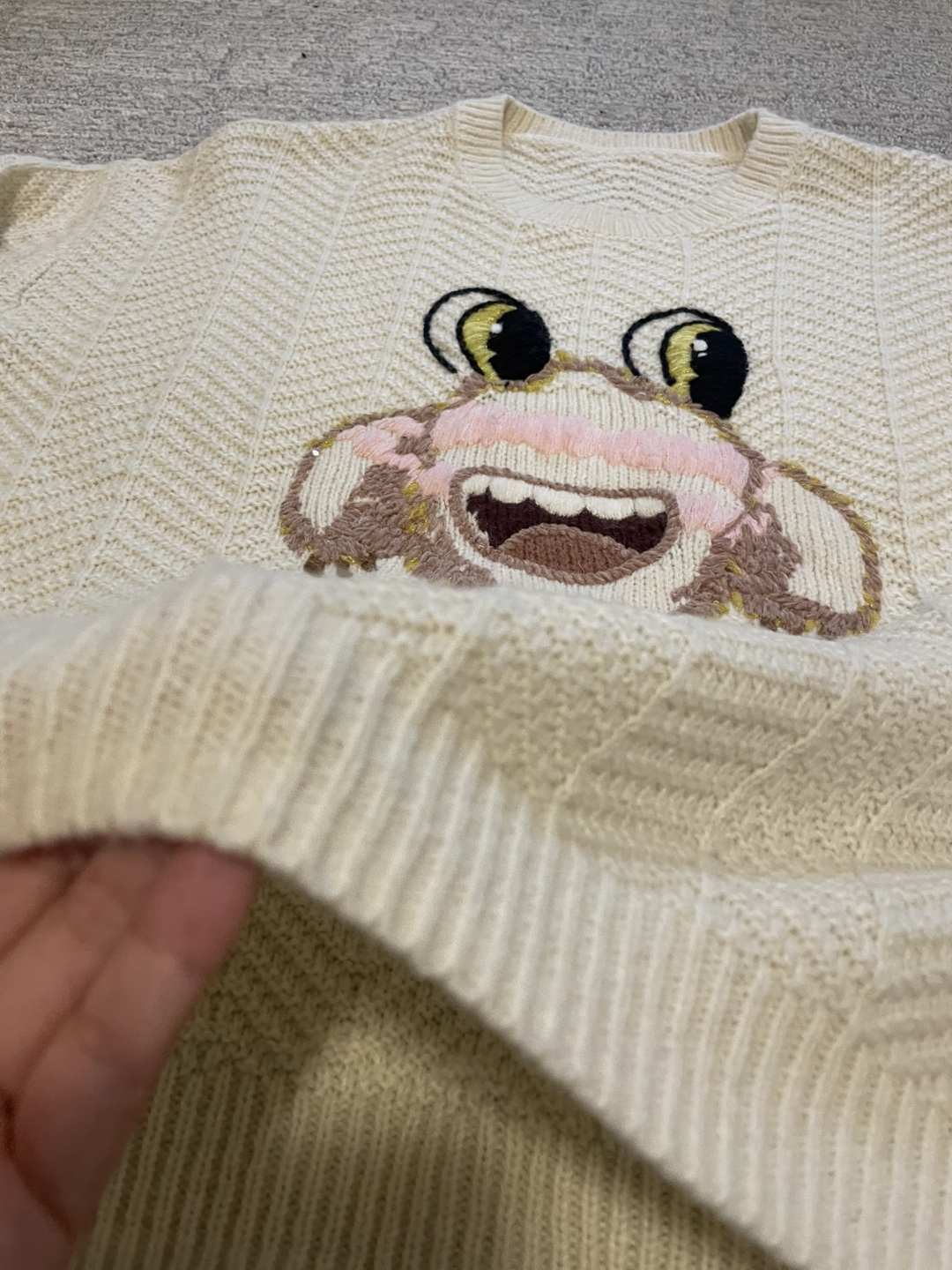 FIVE PLUS Knit Sweater with Cartoon Character - photo 3