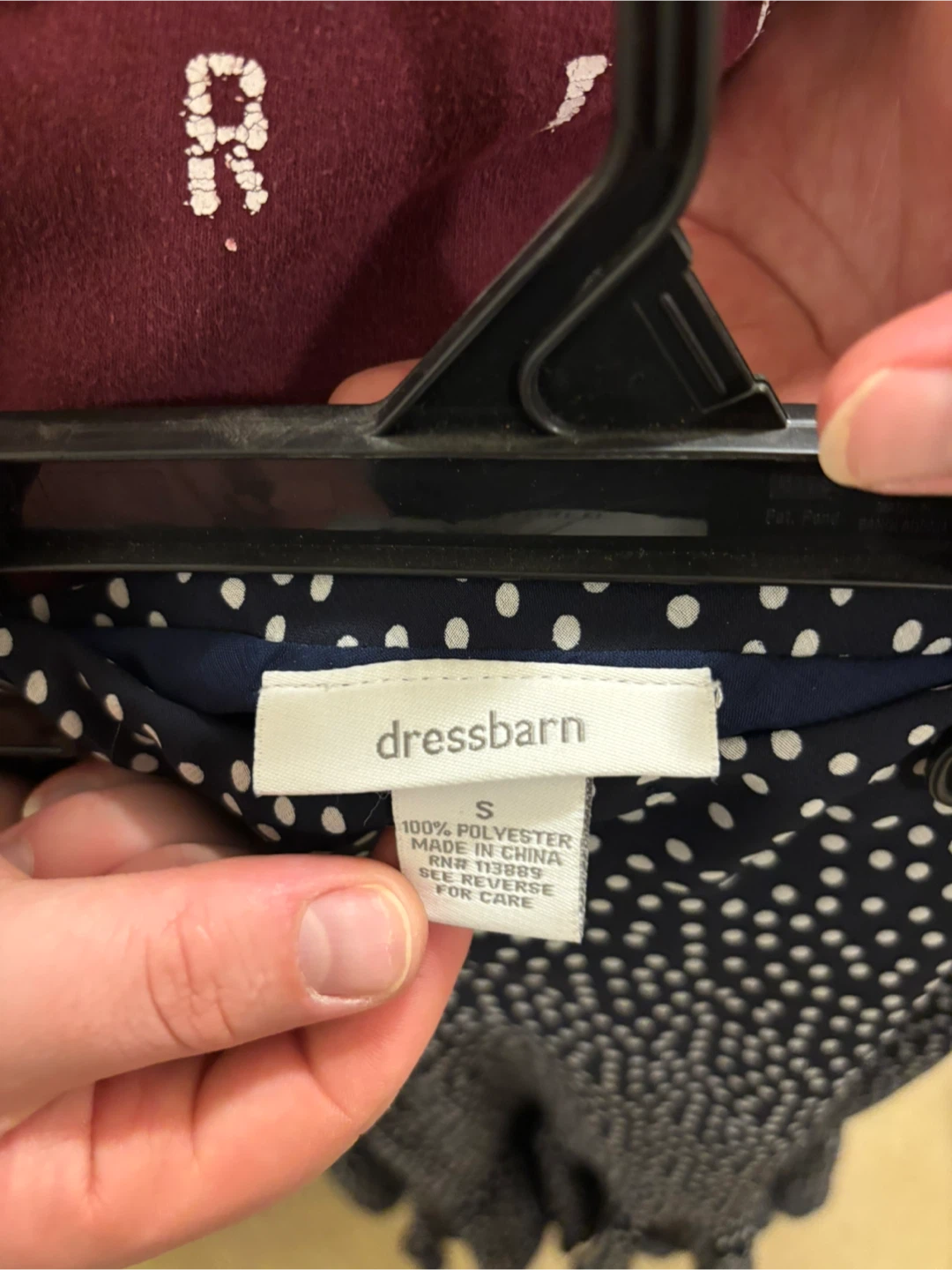 DressBarn Navy Polka Dot Ruffle Skirt Size S - photo 3
