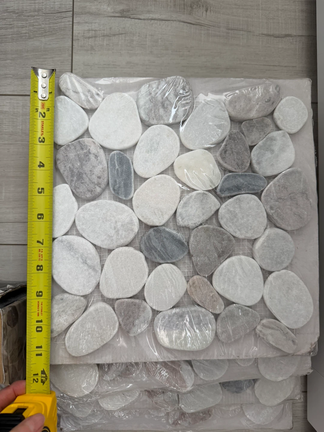 Pebble Tile Mosaic - Natural Stone - 12x12 Inch