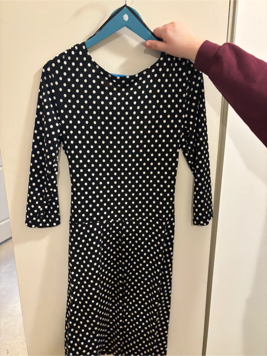 EN FOCUS STUDIO Black and White Polka Dot Dress Size 10 - photo 2