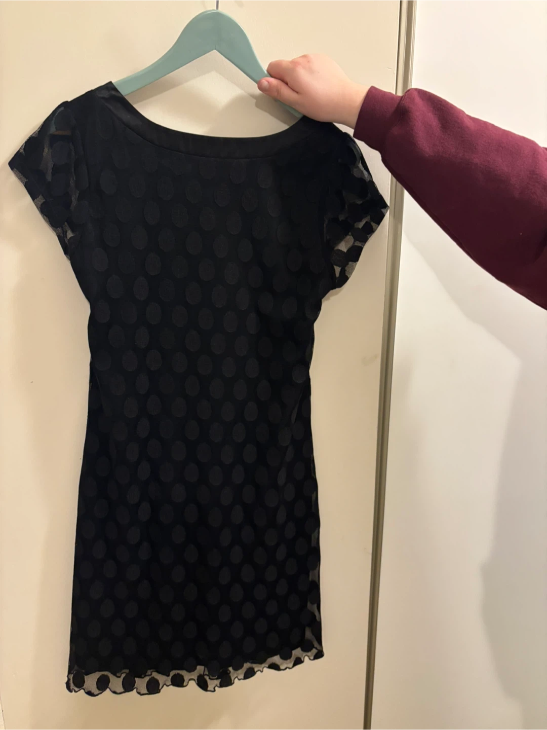 En Focus Studio Black Polka Dot Dress Size 10 - photo 2