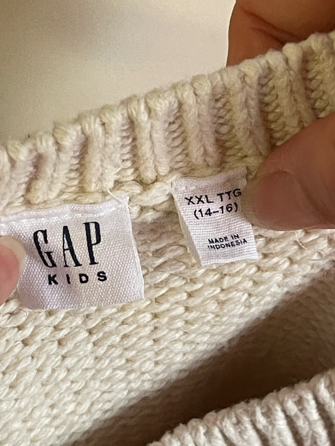 Gap Kids Sweater XXL (14-16) Cream Heart - photo 2