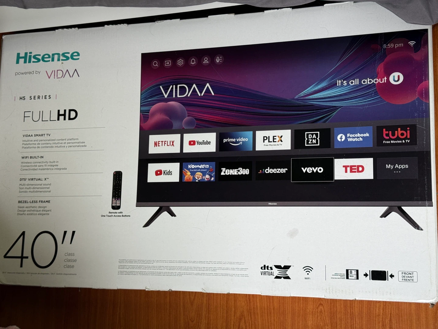 Hisense 40" Full HD VIDAA Smart TV