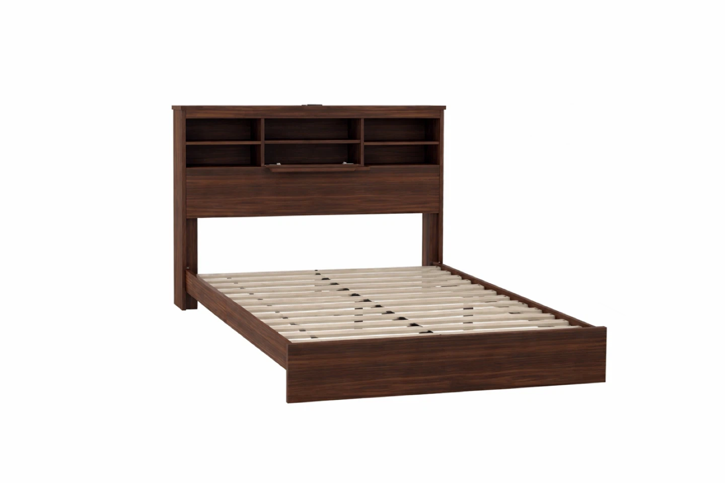 Platform Bed Frame with Headboard and Storage - Full Size - photo 3
