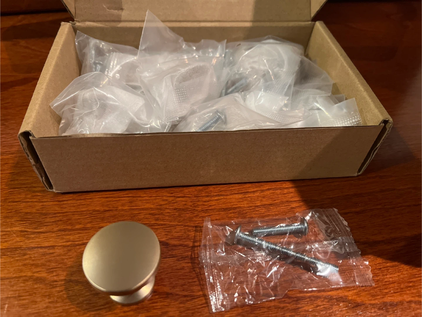 AsidRama Cabinet Knobs - Brushed Champagne Brass (Set of 7) - photo 2