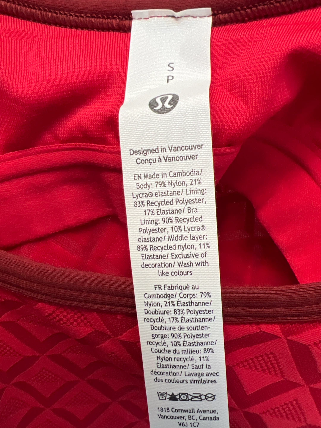 Lululemon Textured Mesh Tennis Tank Top - Red, Size S - photo 4
