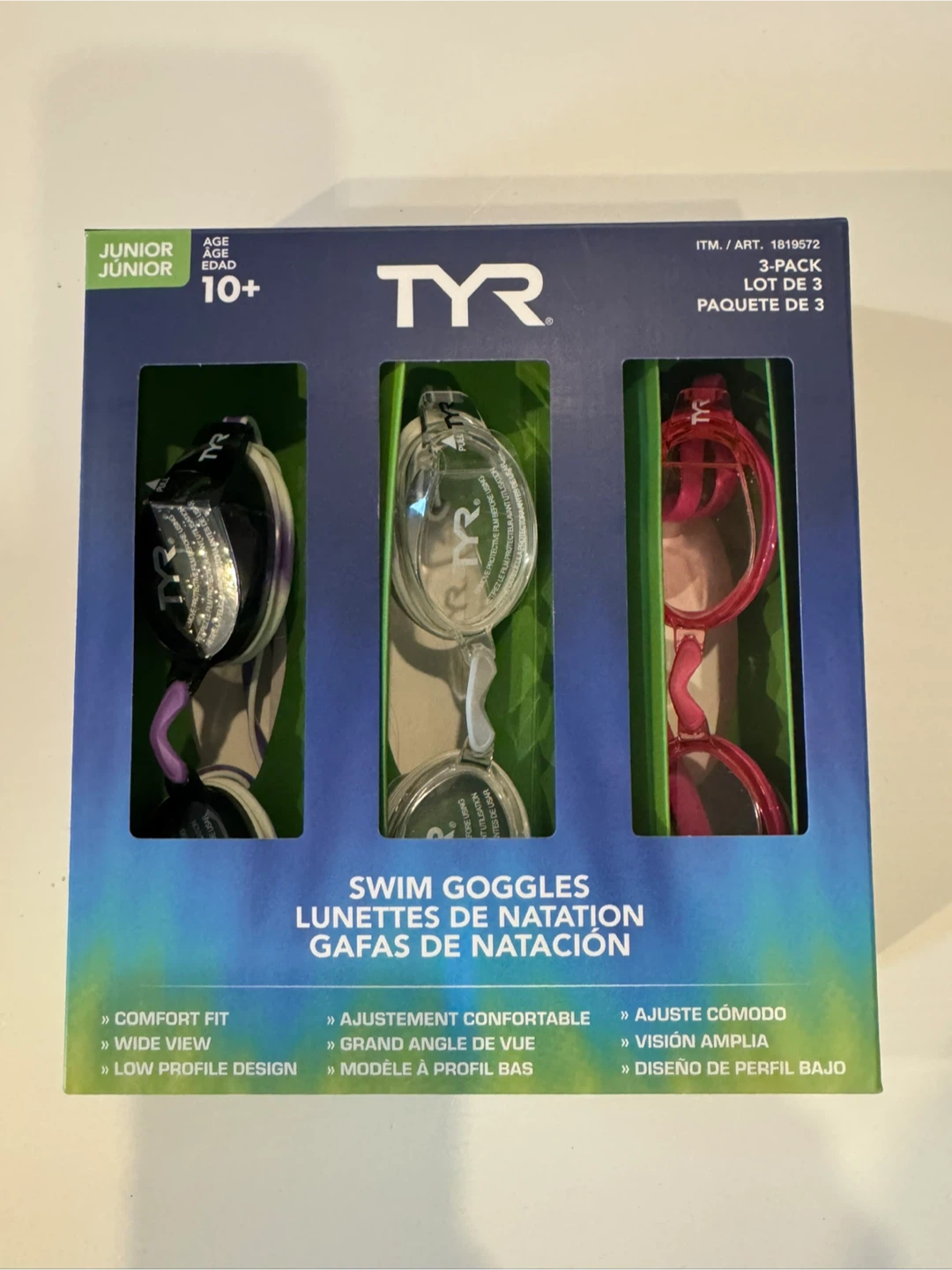 TYR Junior Swim Goggles 3-Pack
