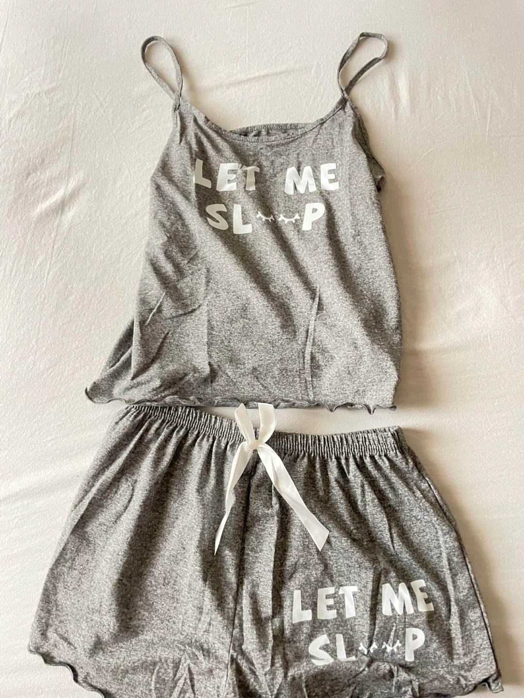 Grey Pajama Set - LET ME SLEEP