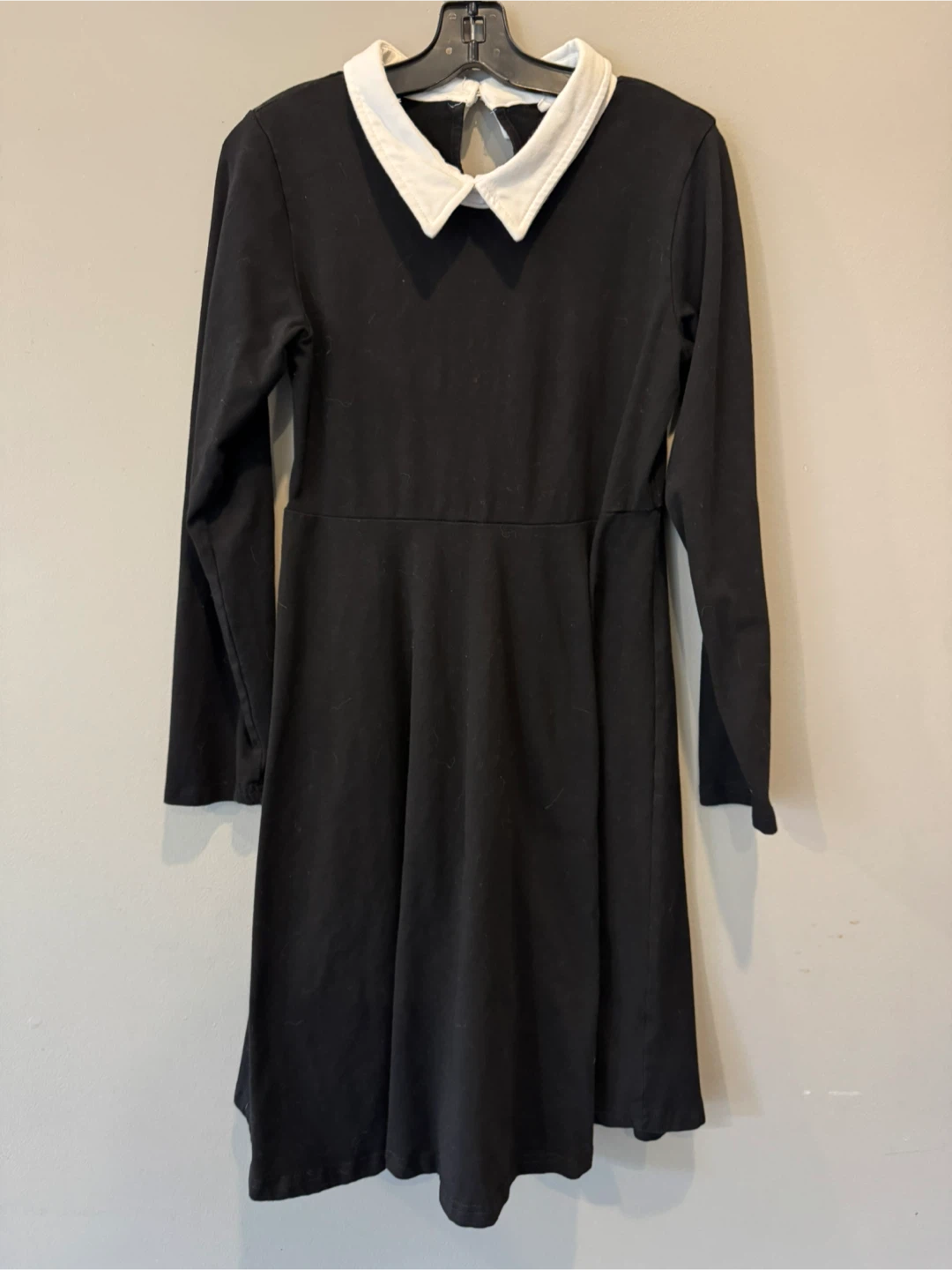 Black Dress with White Peter Pan Collar