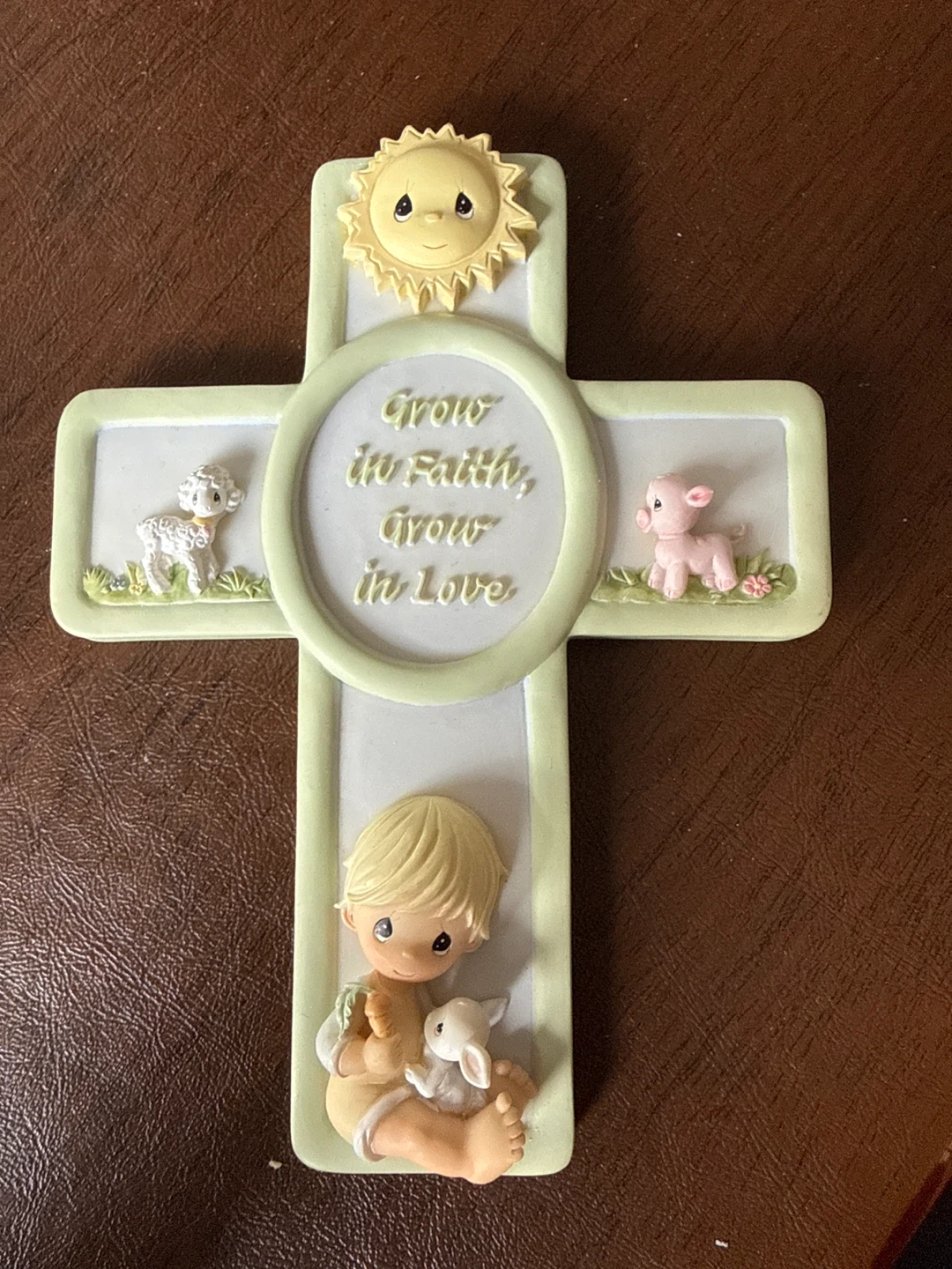 Precious Moments "Grow in Faith, Grow in Love" Decorative Cross