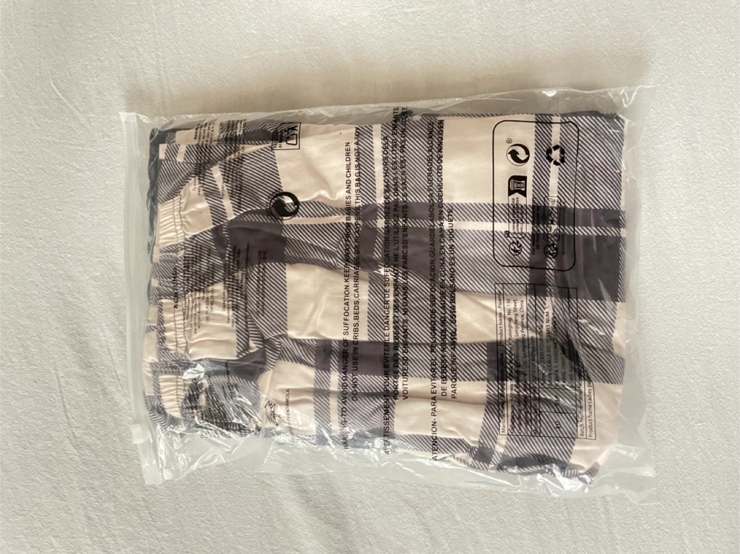 Women's Pajama Set - Black and White Plaid Sleepwear - photo 5