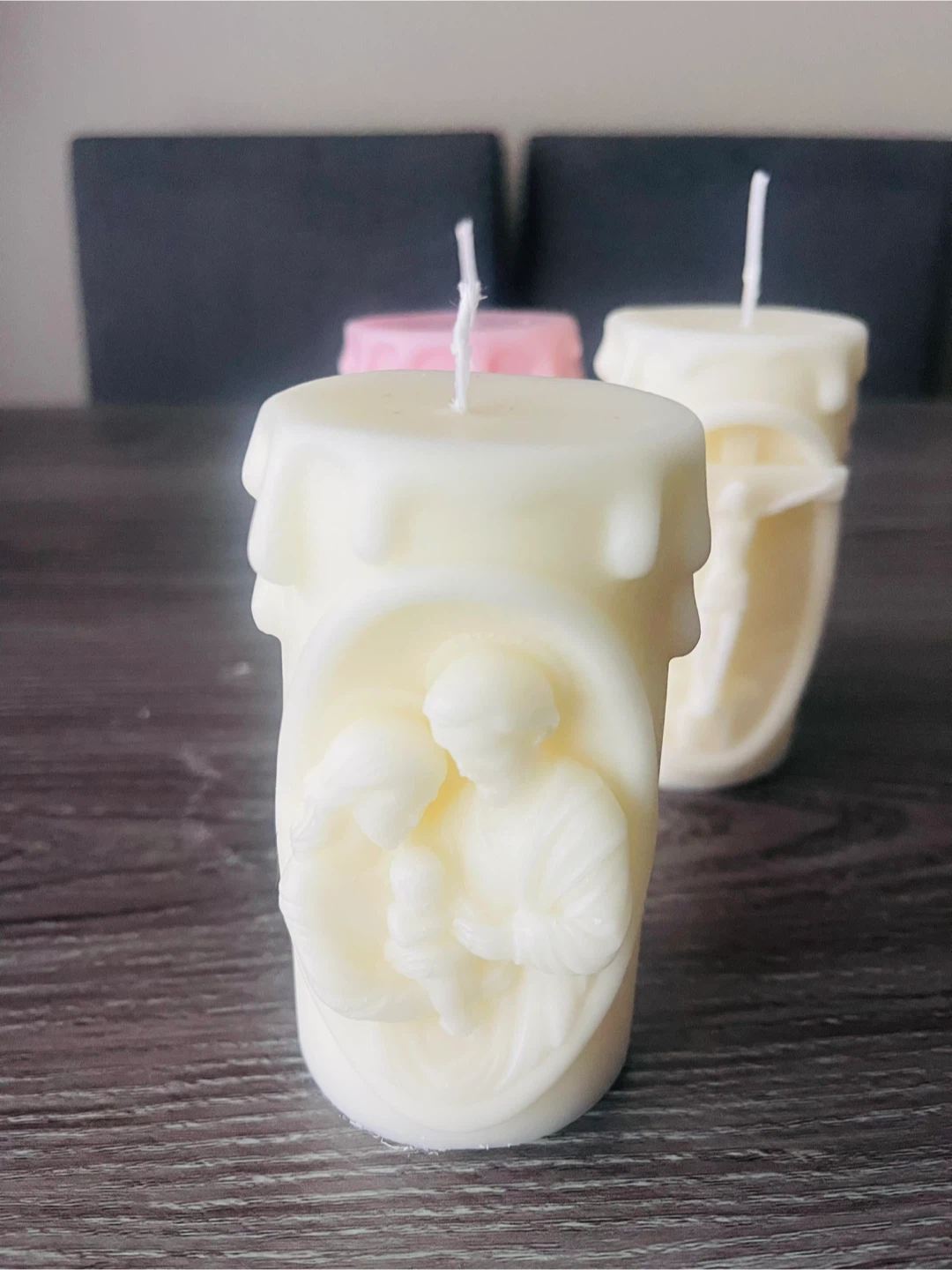 Set of 3 Religious Themed Candles for Easter - photo 3
