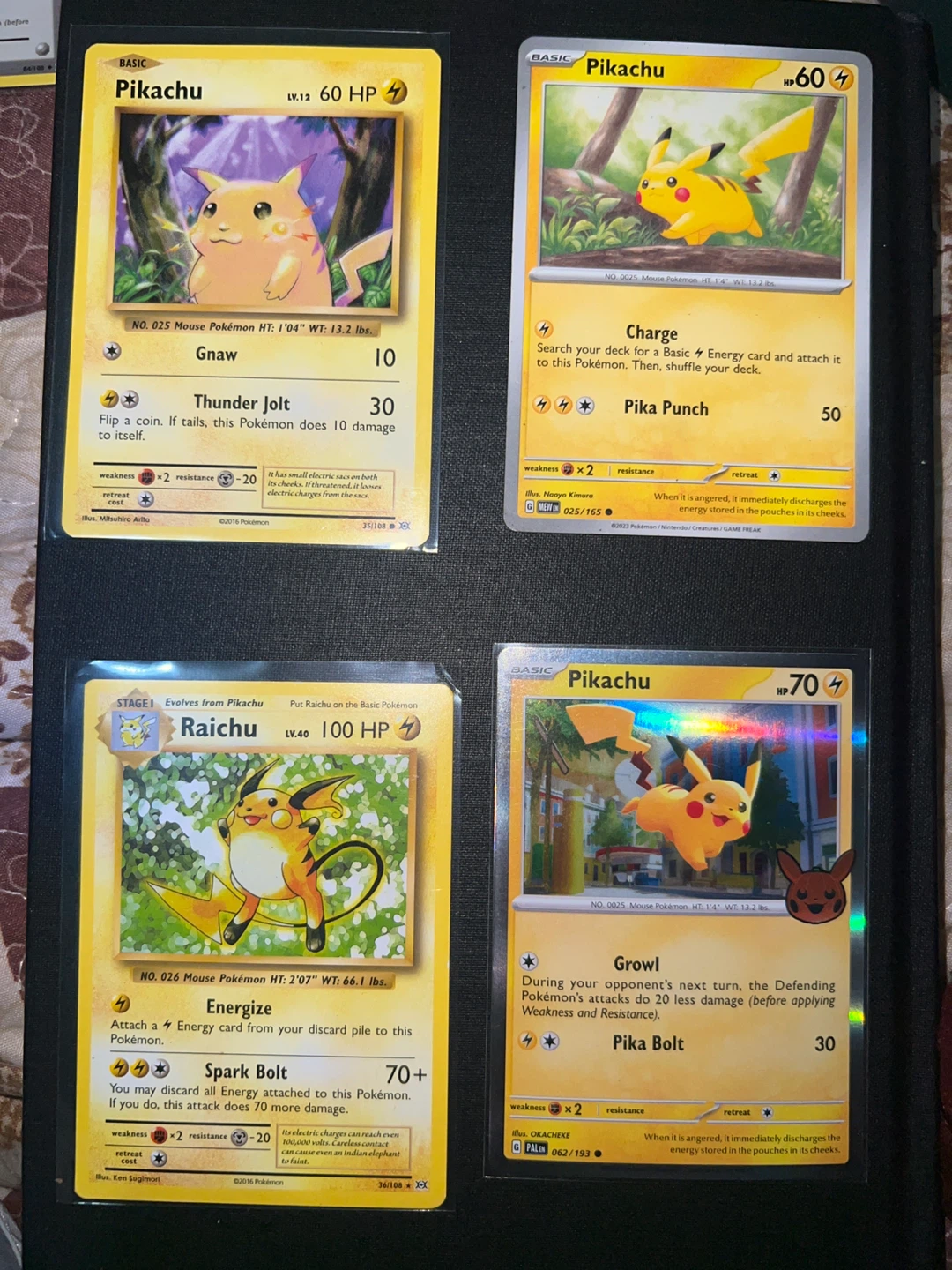 Pokemon Cards - Pikachu & Raichu