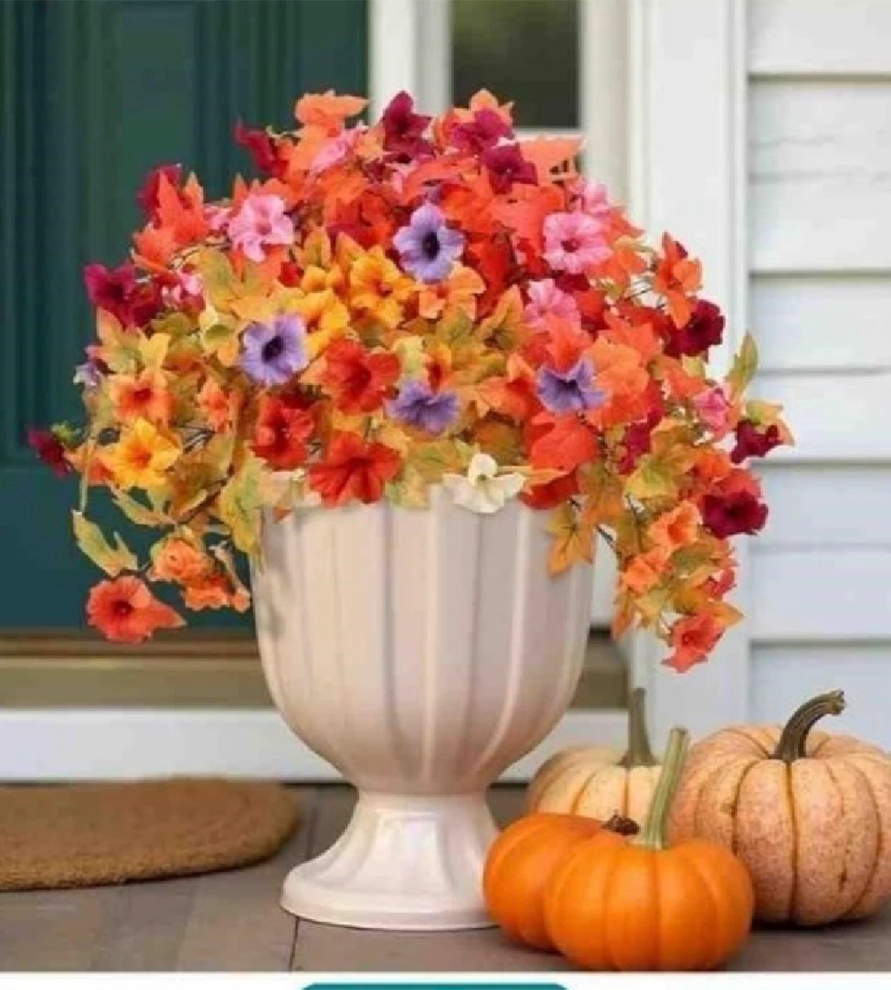 Fall Artificial Flowers and Leaves Decor Set