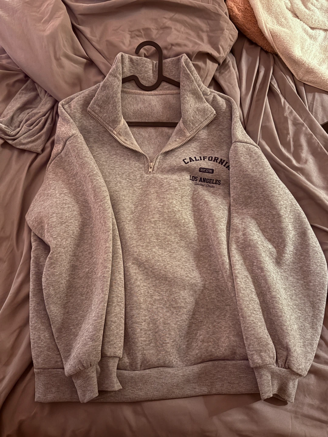 Grey "California Los Angeles" Quarter Zip Sweatshirt - photo 2