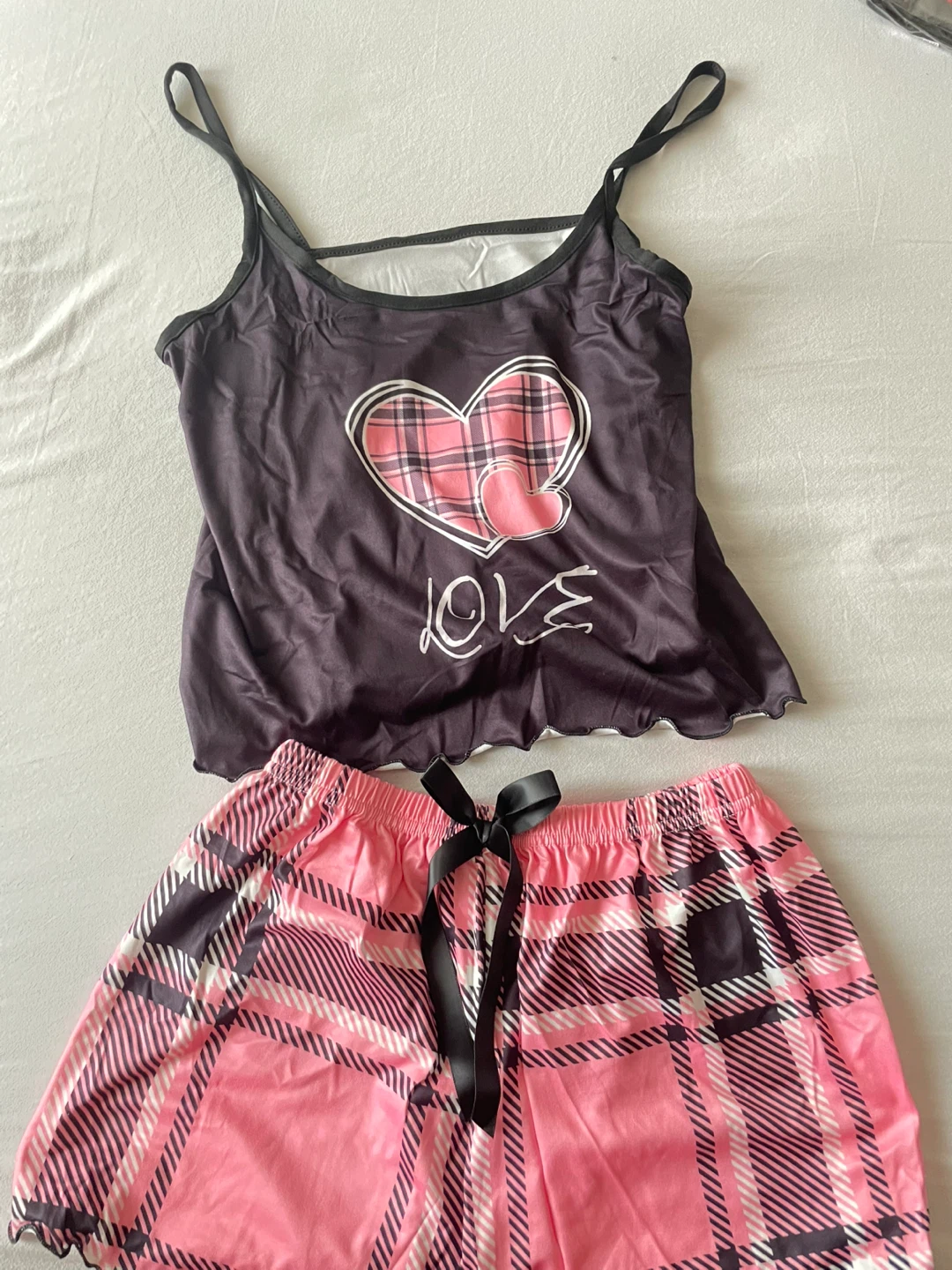 Women's Pink Plaid Pajama Set - photo 4