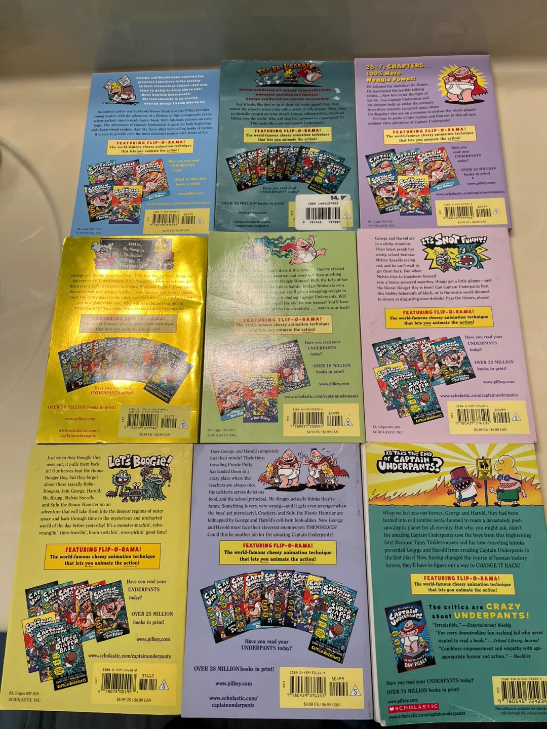 Captain Underpants 1-8, 10 Kids Books - photo 2