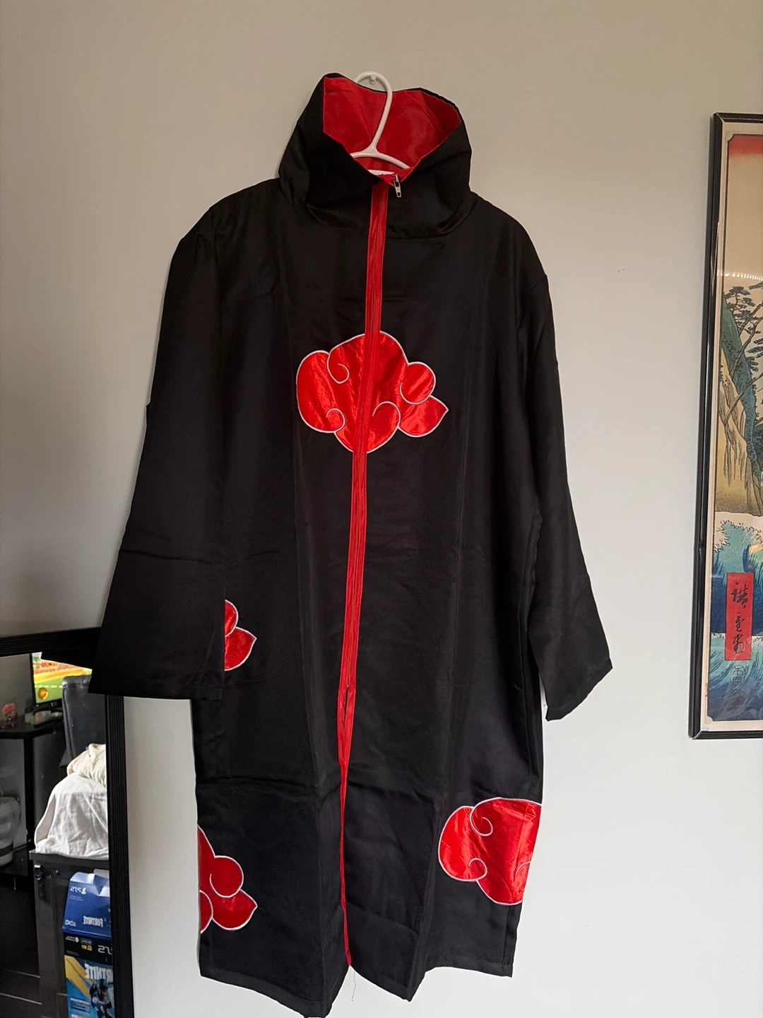 Akatsuki Robe with Headband, Necklace, Ring, and Kunai