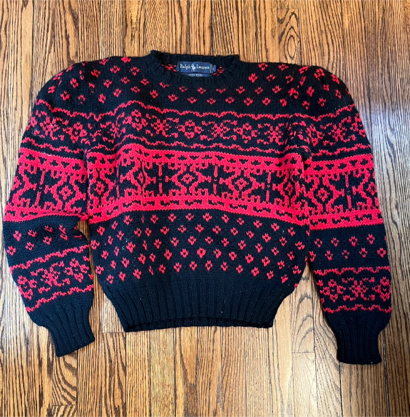 Ralph Lauren 100% Wool Fair Isle Sweater