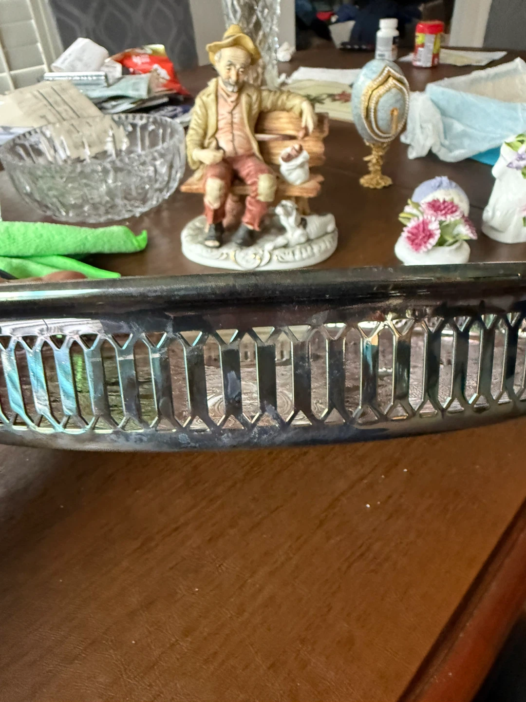 Birks  Vintage Silver Plated Serving Tray - photo 3