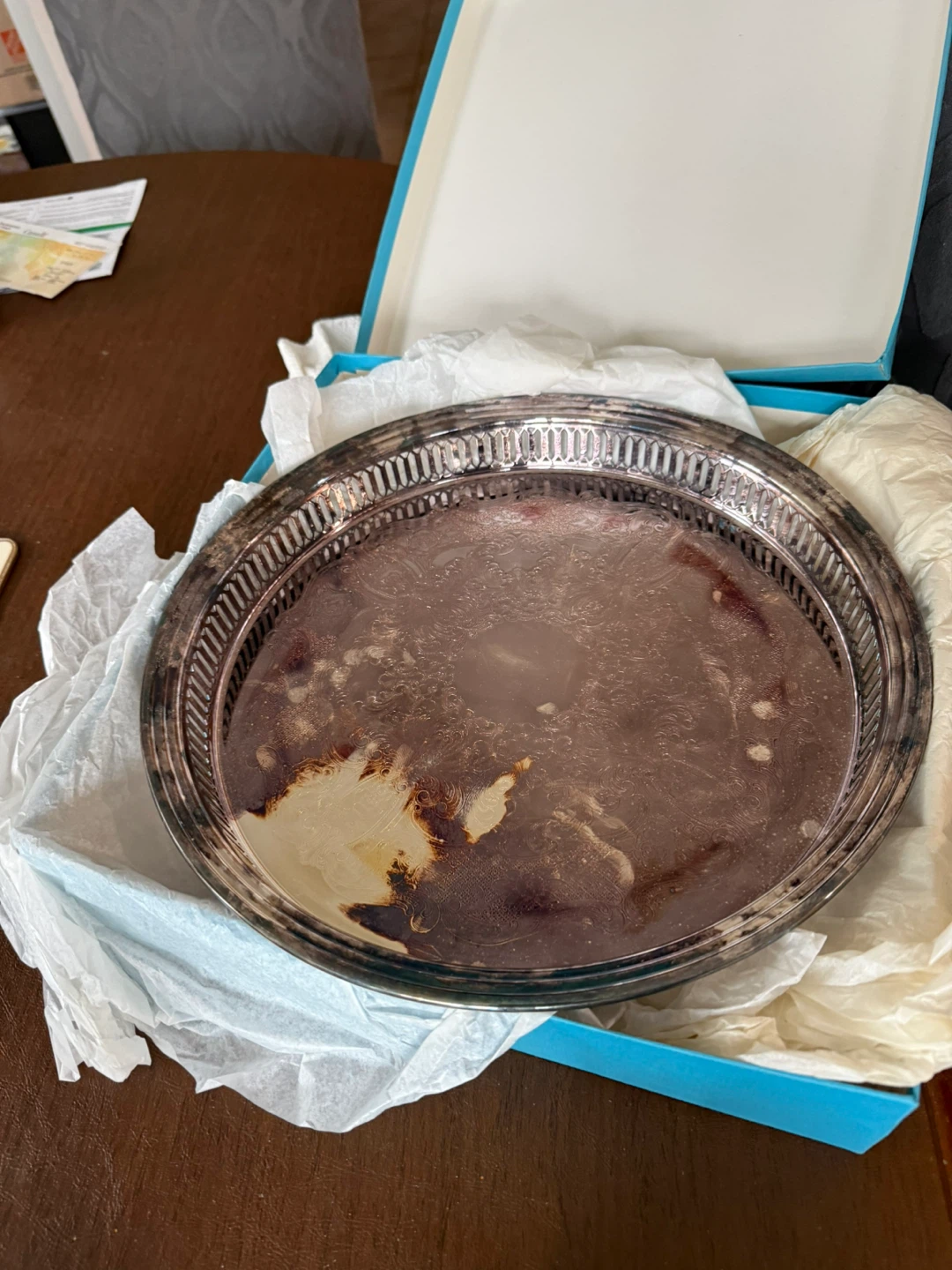 Birks  Vintage Silver Plated Serving Tray - photo 5