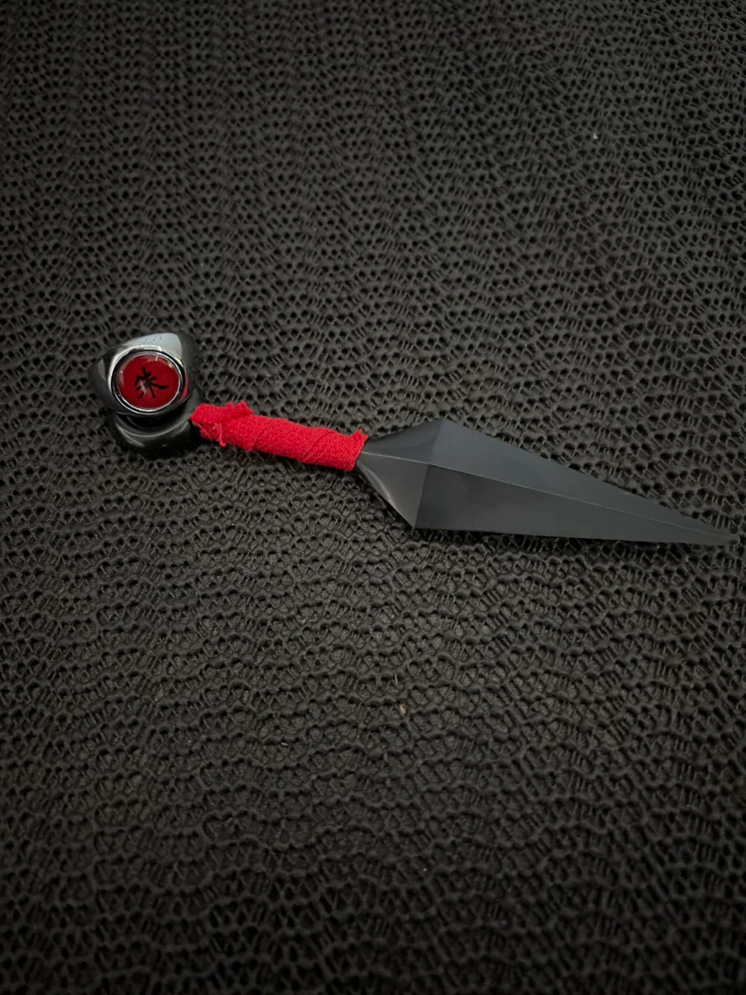 Akatsuki Robe with Headband, Necklace, Ring, and Kunai - photo 3
