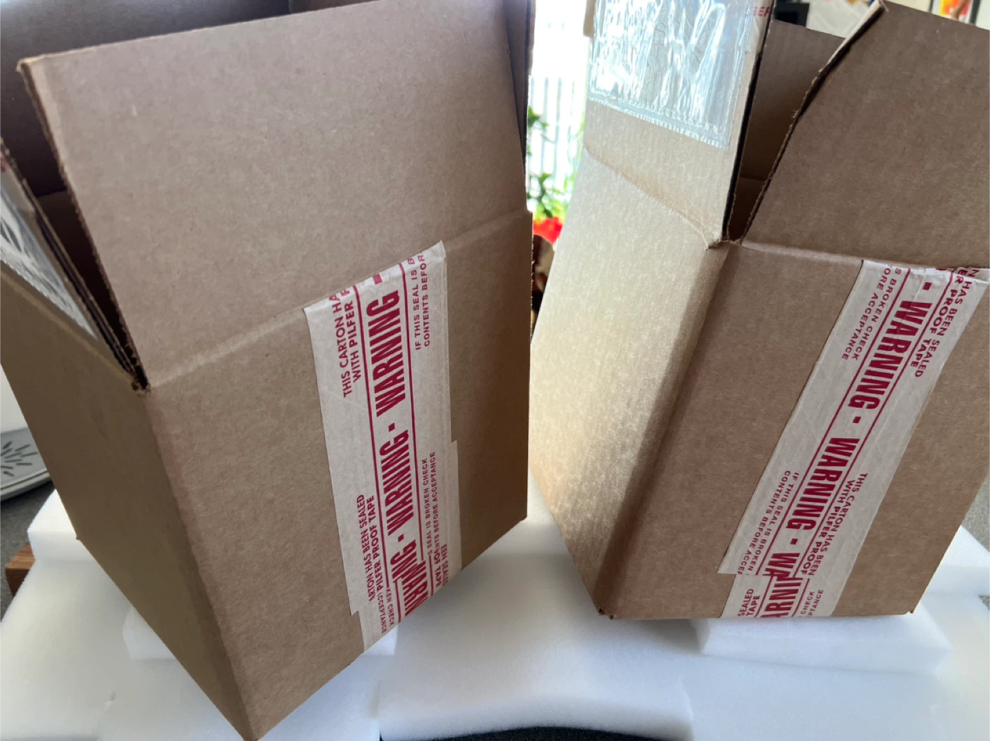 Two empty boxes 8x8x8