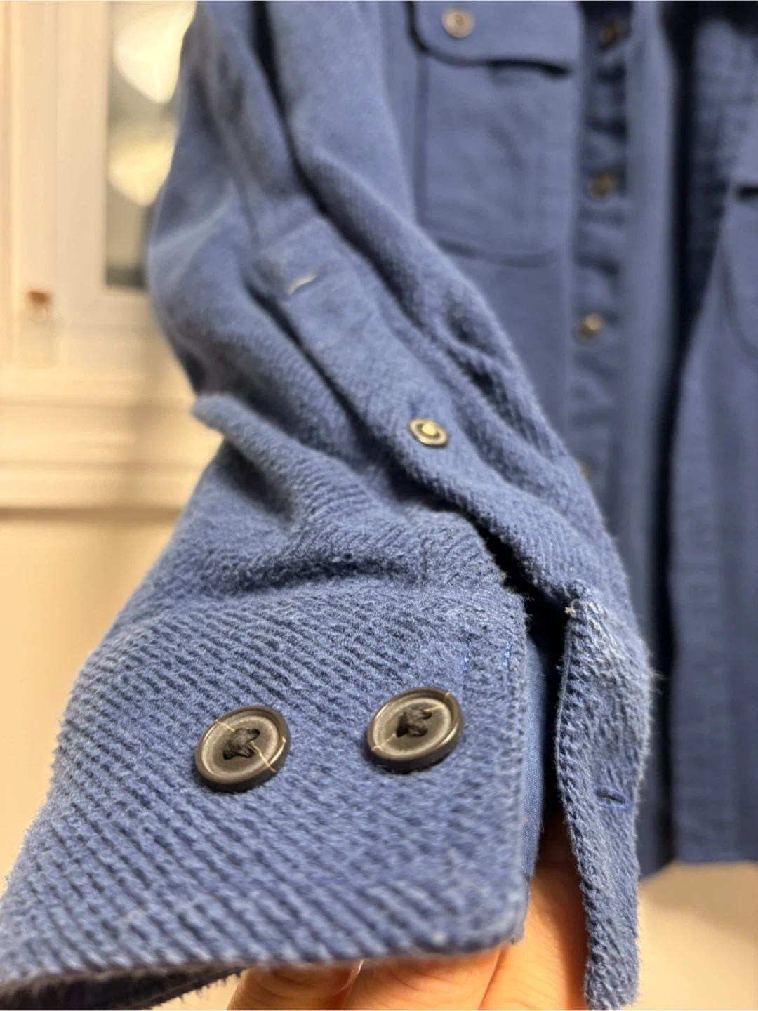 Banana Republic Standard Fit Blue Button-Up Shirt - Size M - photo 5