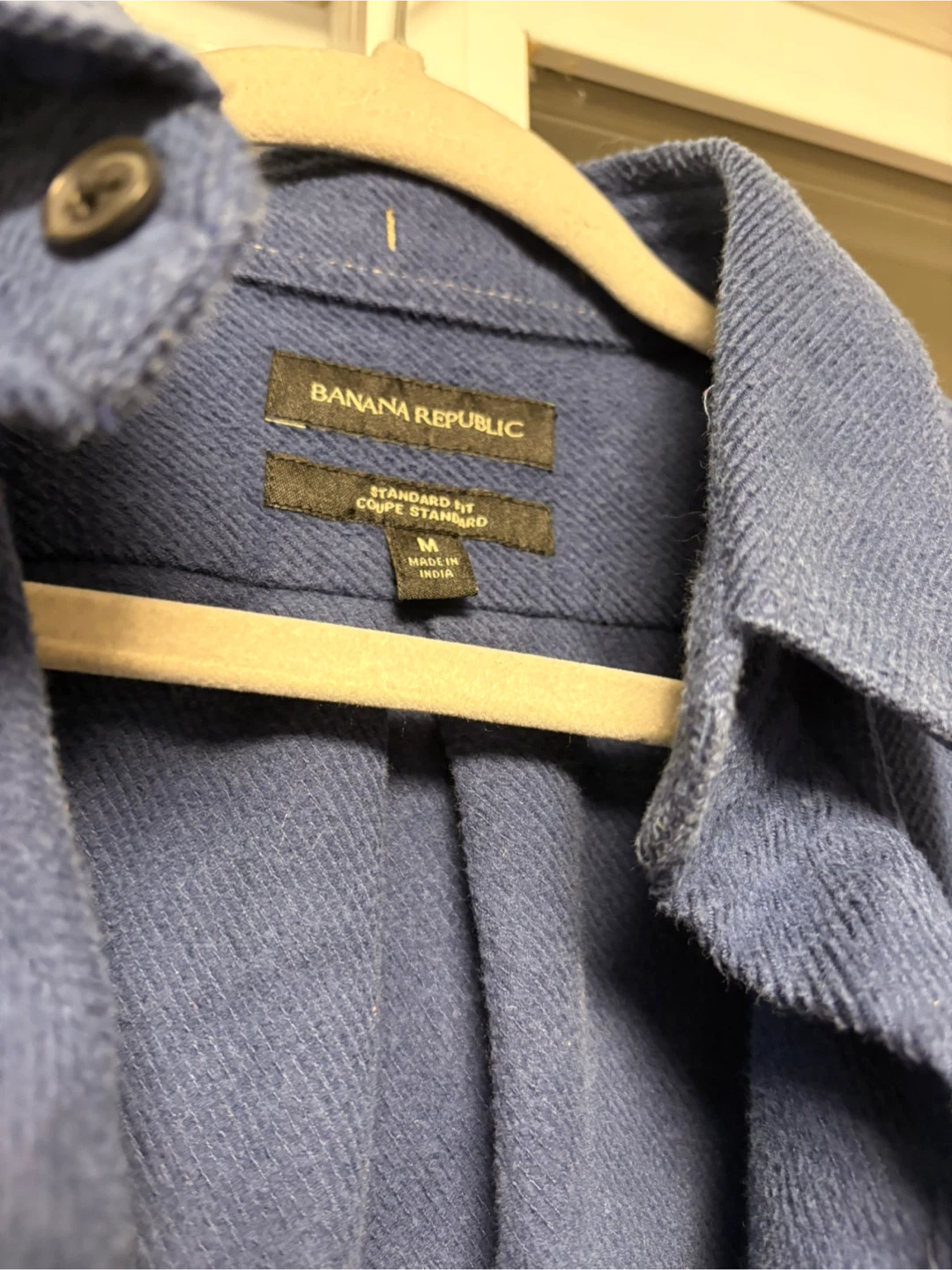 Banana Republic Standard Fit Blue Button-Up Shirt - Size M - photo 3