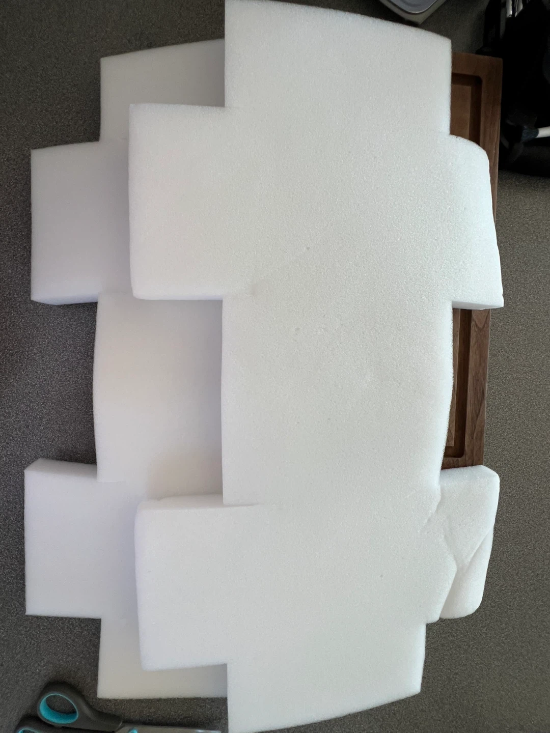 Two flat foam pieces
