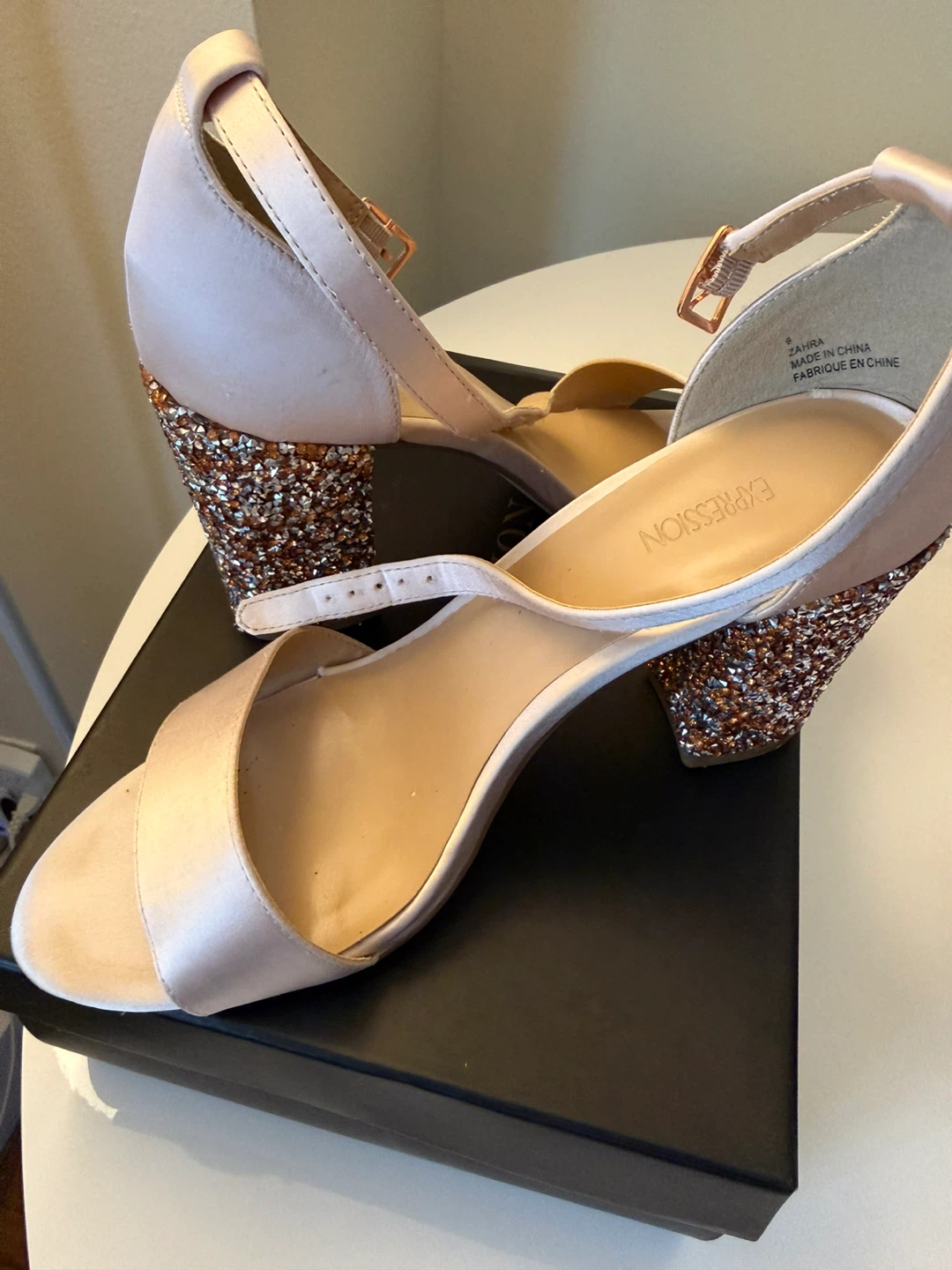 Expression Strappy Glitter Heels - Size 9 - photo 4