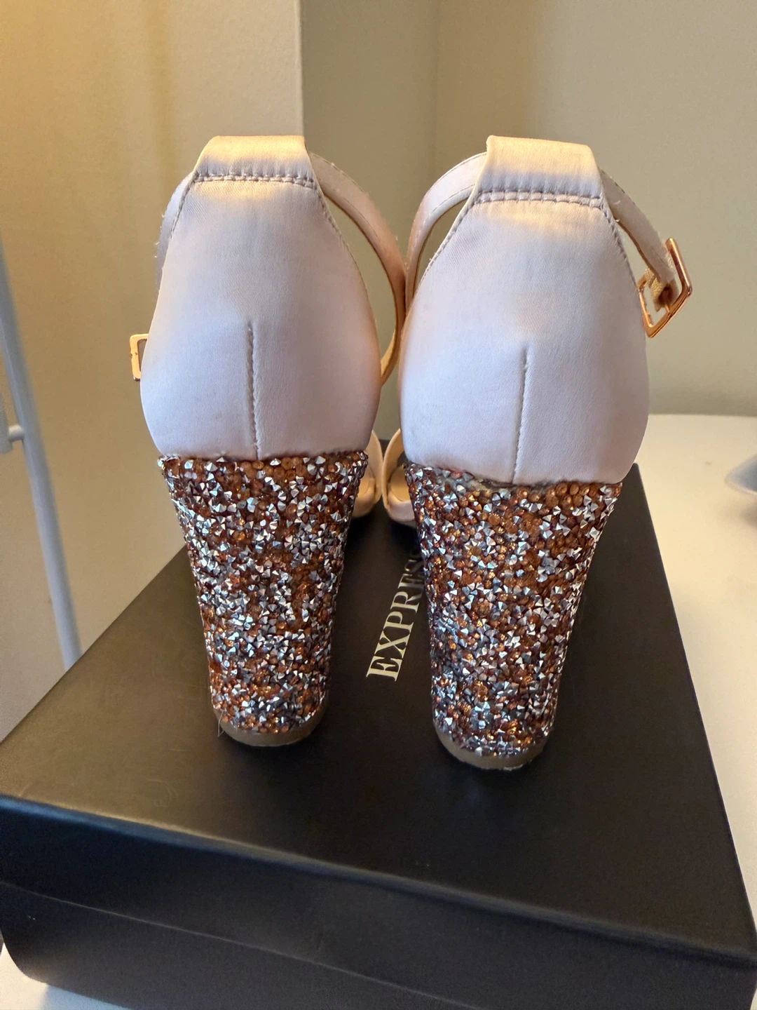 Expression Strappy Glitter Heels - Size 9 - photo 3