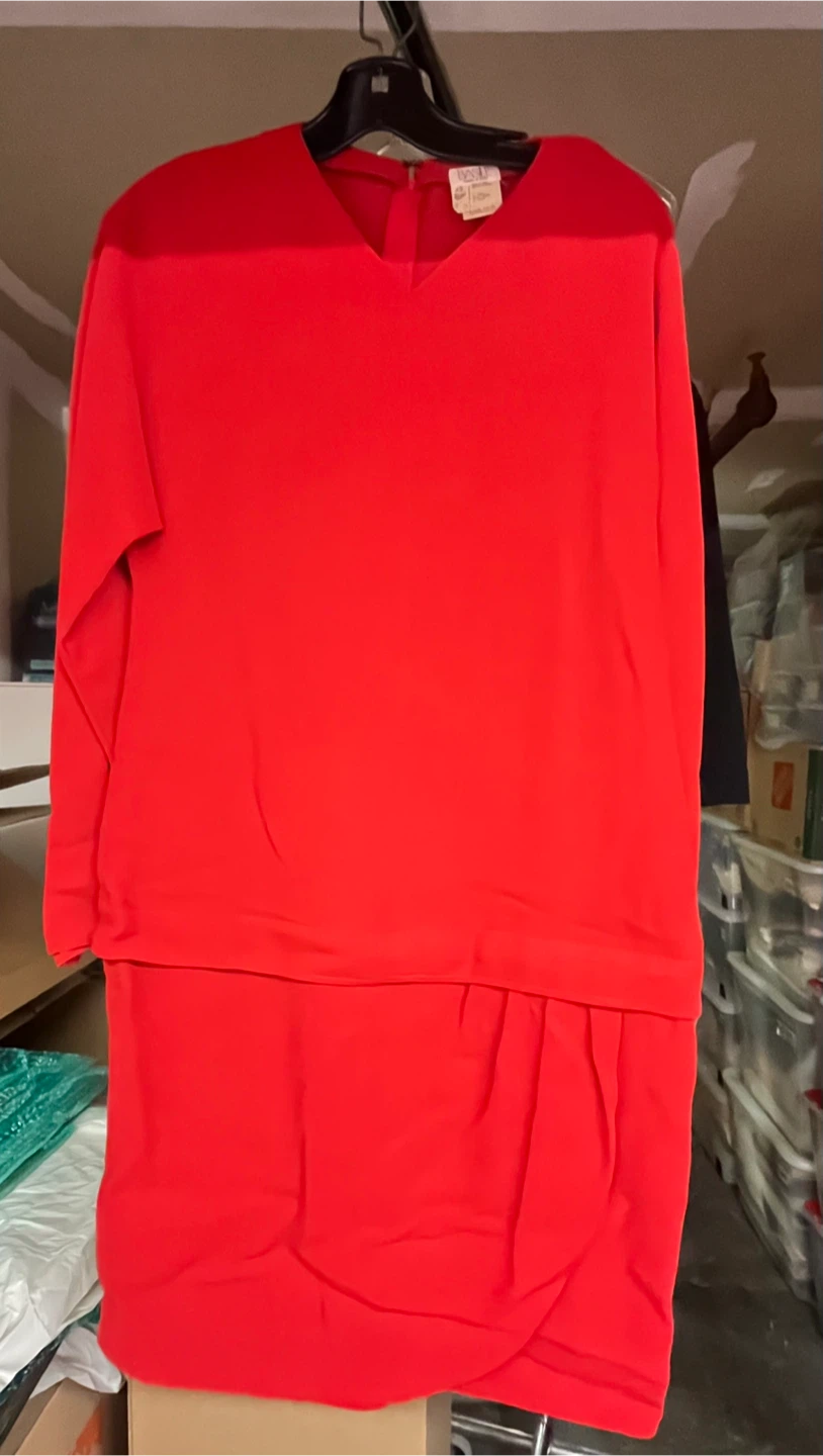 Basile Red Wool Dress Size 42