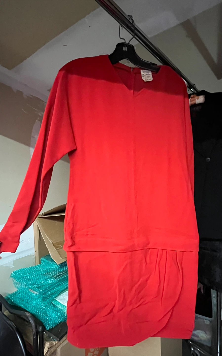 Basile Red Wool Dress Size 42 - photo 2