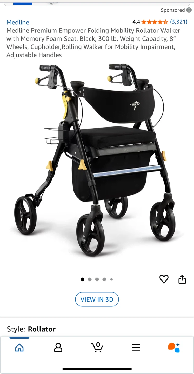 Medline Empower Rolling Walker - photo 2