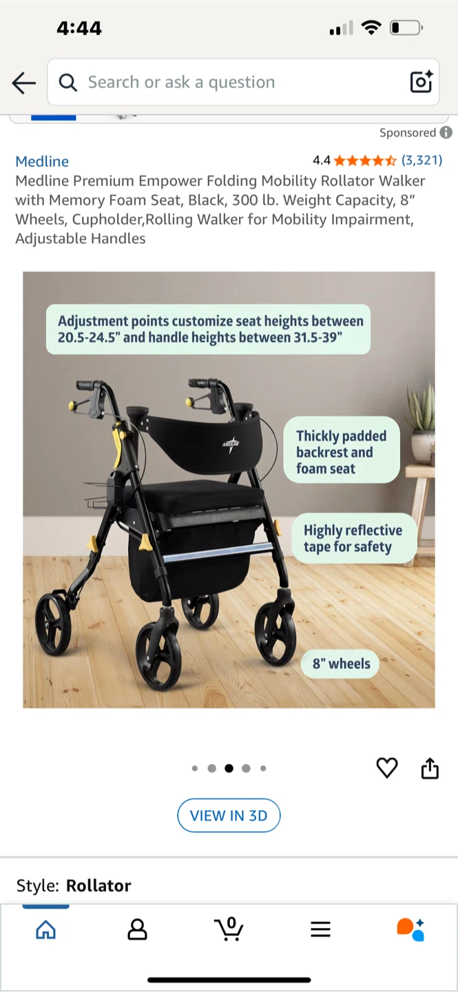 Medline Empower Rolling Walker - photo 4